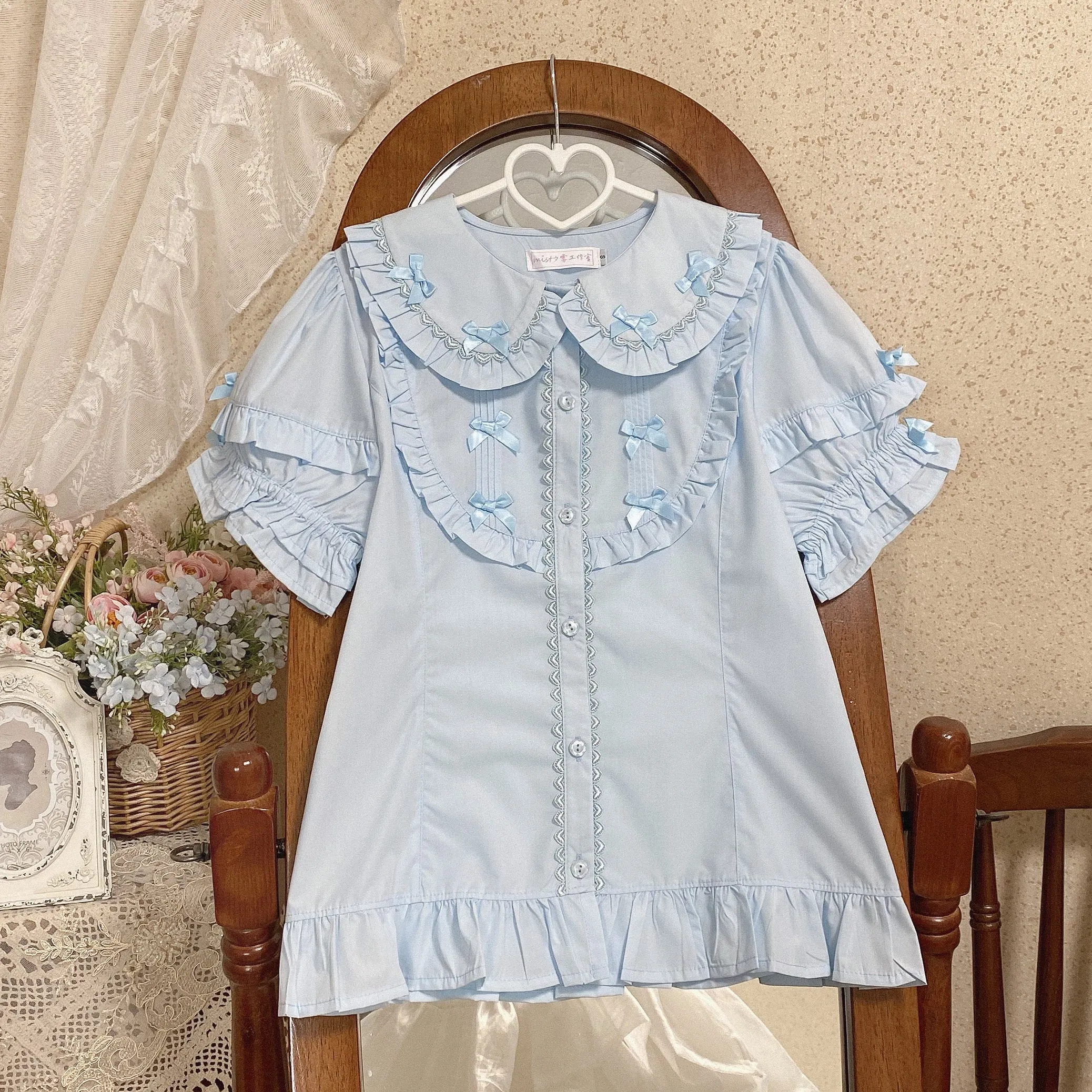 MIST~Creamy Condensed Milk~Kawaii Lolita Shirt Soft Girl Short-sleeved