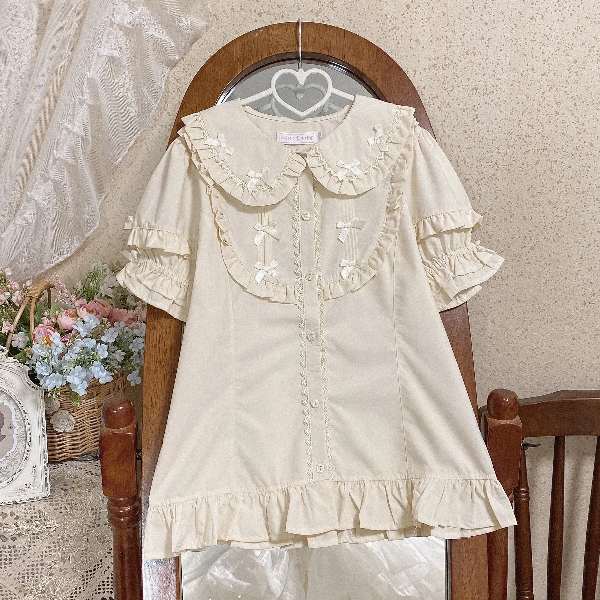 MIST~Creamy Condensed Milk~Kawaii Lolita Shirt Soft Girl Short-sleeved
