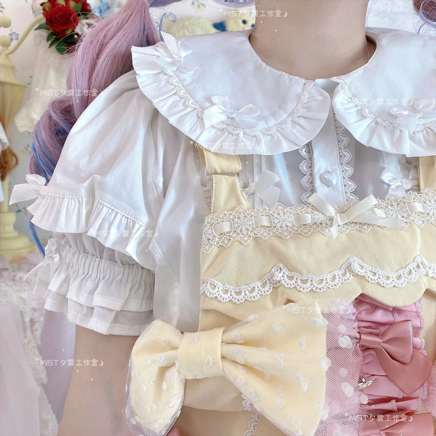 MIST~Creamy Condensed Milk~Kawaii Lolita Shirt Soft Girl Short-sleeved