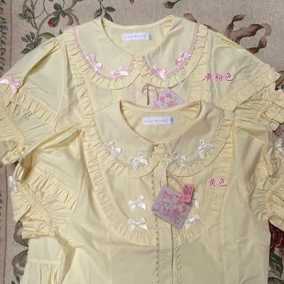 MIST~Creamy Condensed Milk~Kawaii Lolita Shirt Soft Girl Short-sleeved