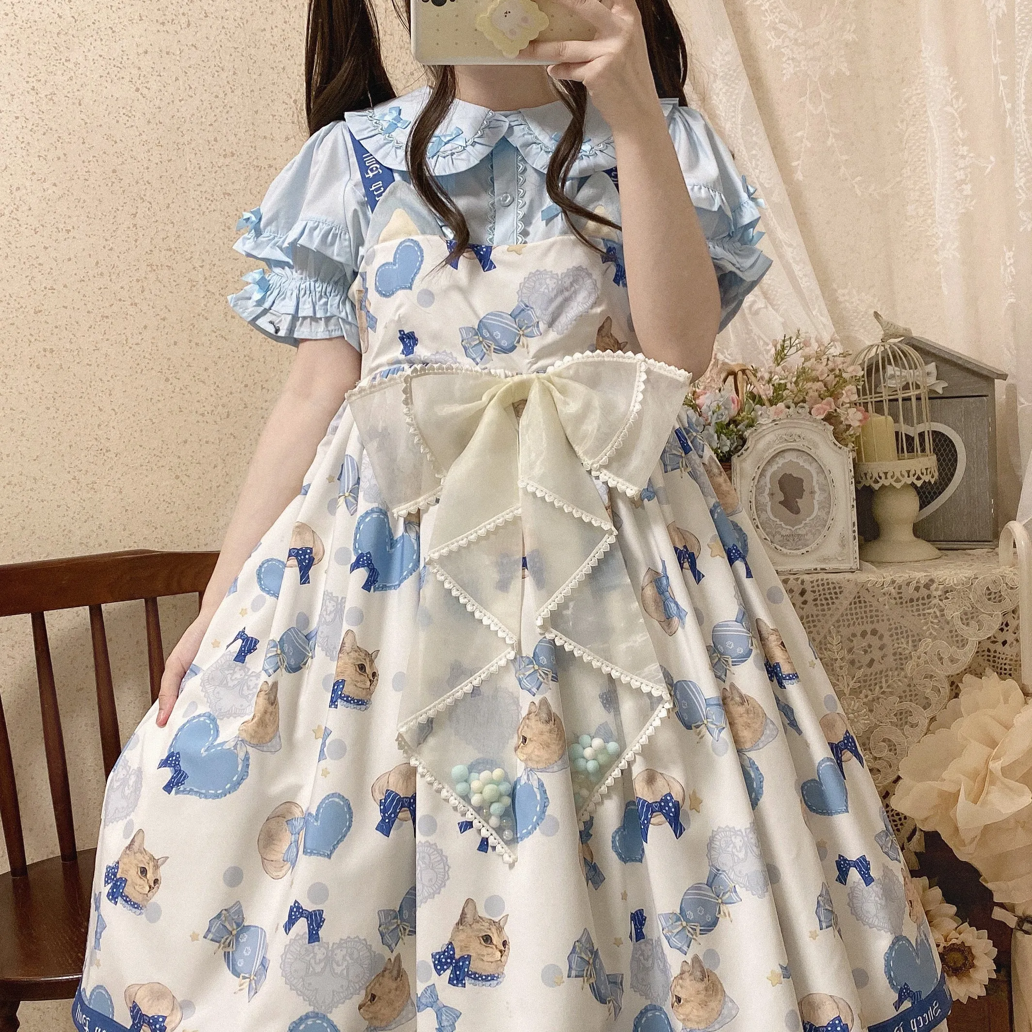 MIST~Creamy Condensed Milk~Kawaii Lolita Shirt Soft Girl Short-sleeved