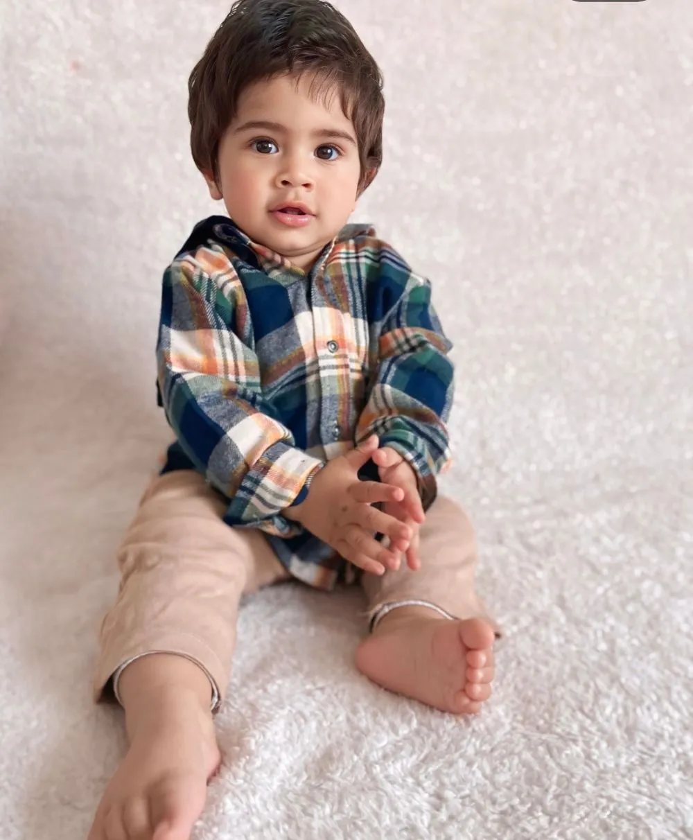 Multicoloured Checks Cotton Flannel Hoodie Long Sleeve Shirt - detachable hoodie
