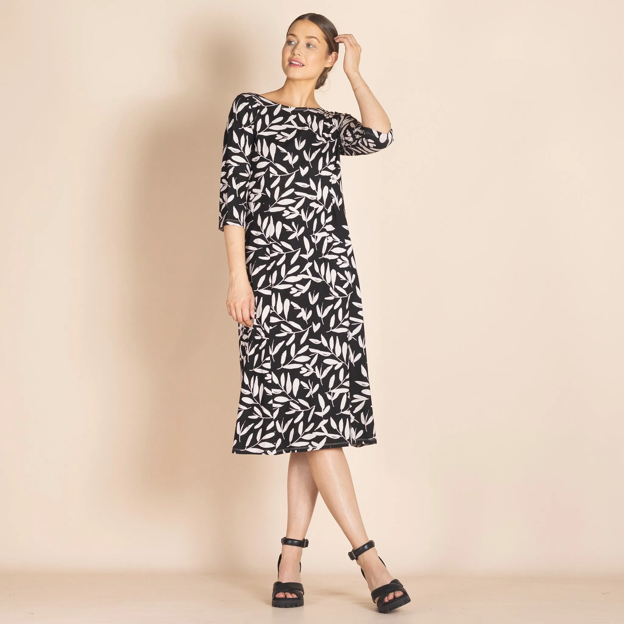 olive leaves brunel dress