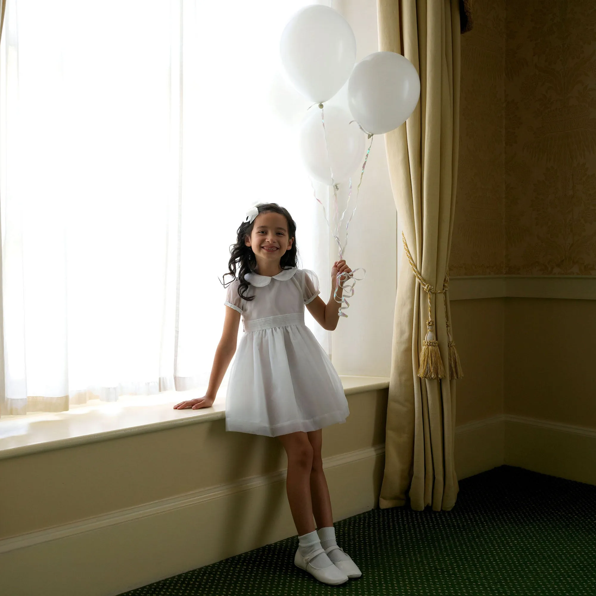 Organza Pintuck Dress