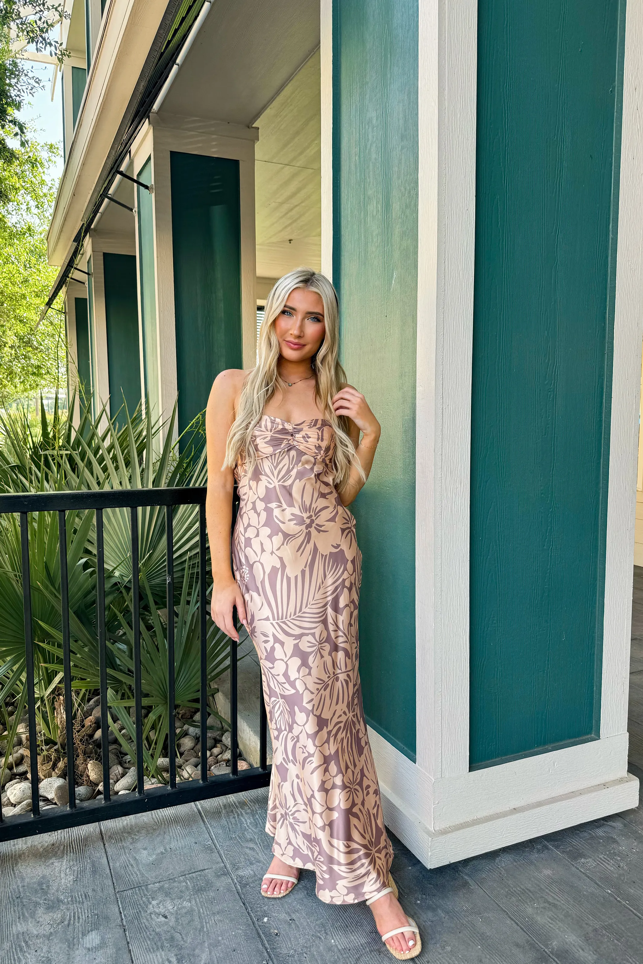 Palm slip dress
