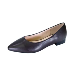 PEERAGE Tasha Women's Wide Width Dress Casual Slip-on Leather Flats