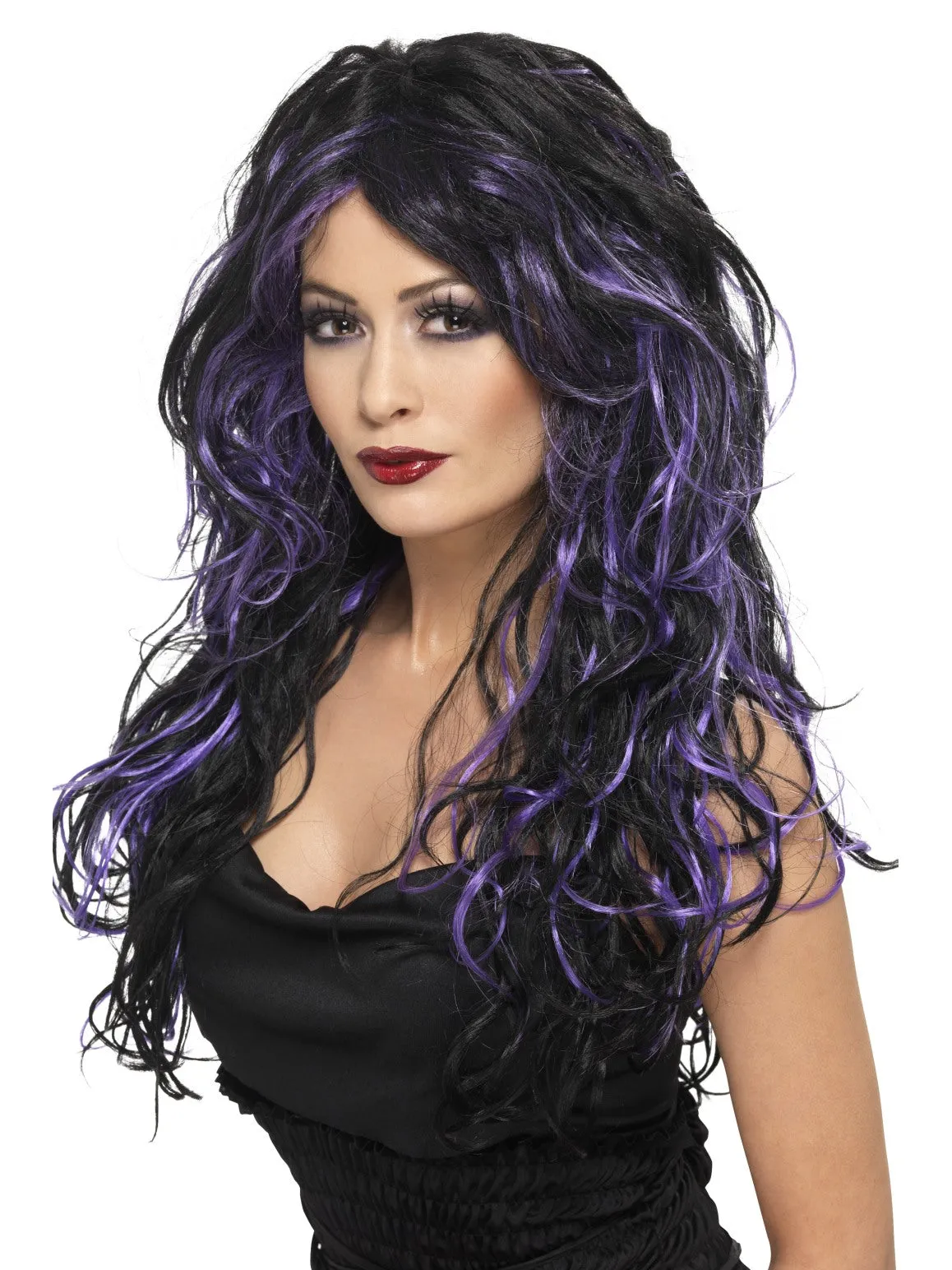 Purple Gothic Bride Wig