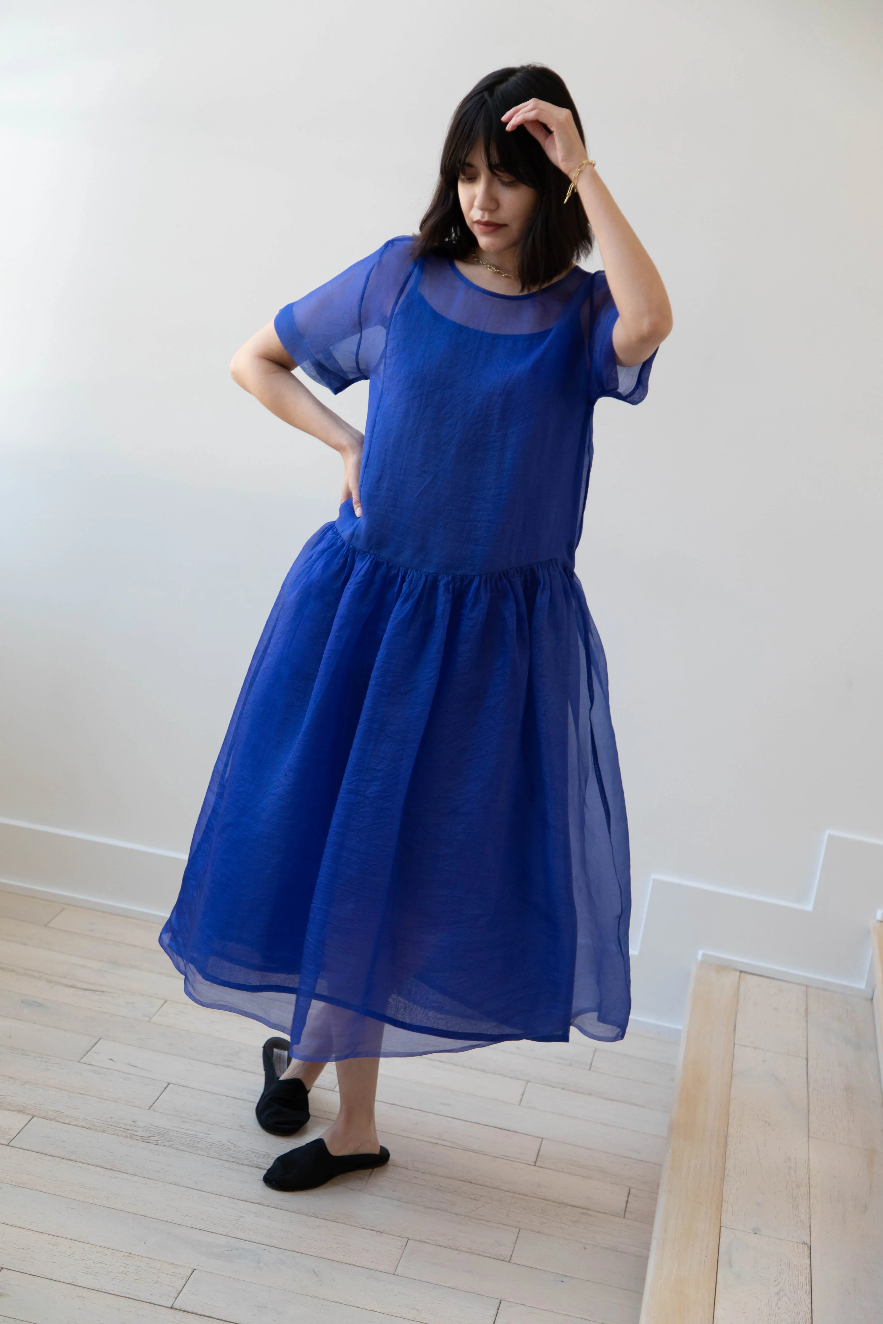 RB by Runaway Bicycle | Silk Organza Coco Dress in Cobalt
