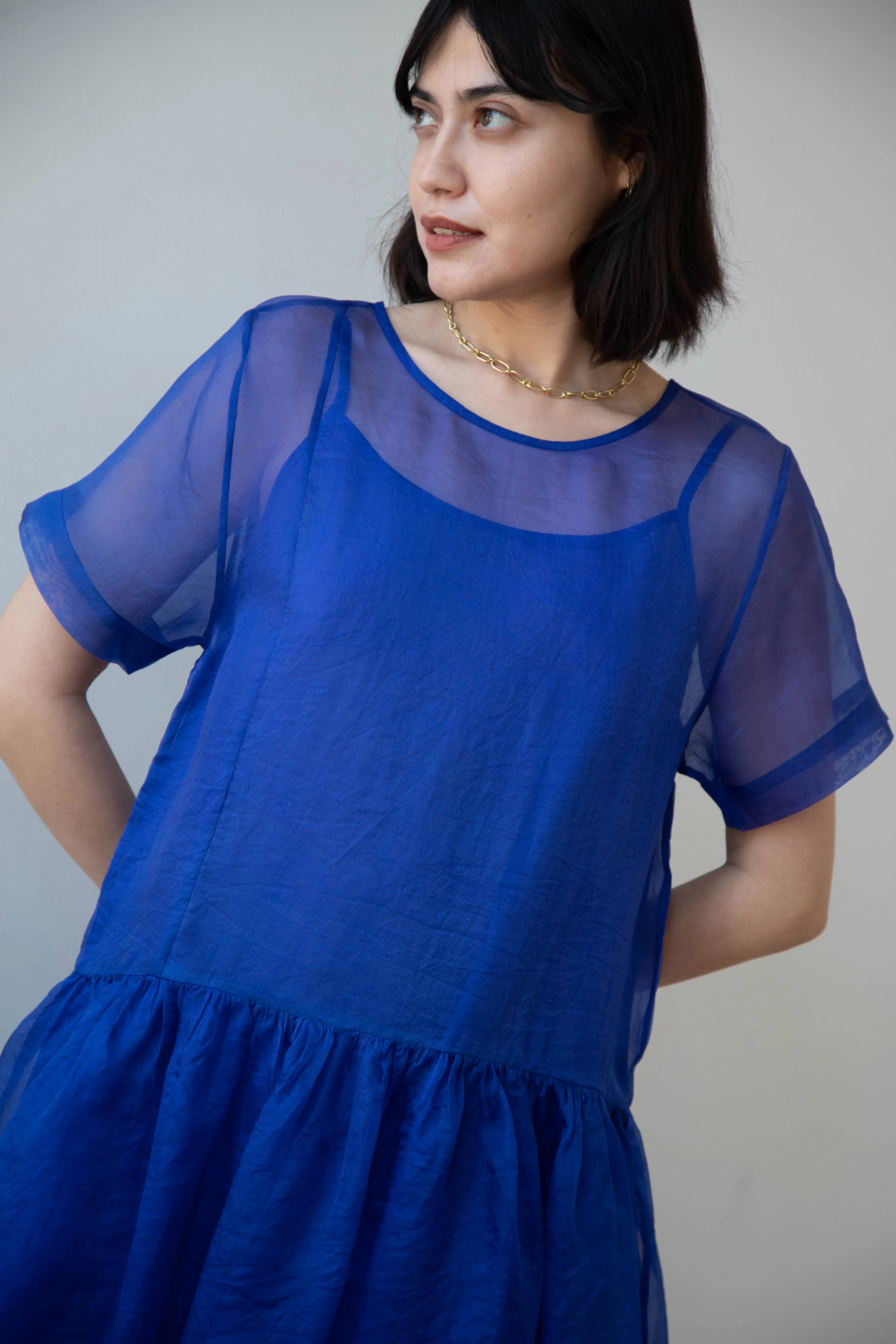 RB by Runaway Bicycle | Silk Organza Coco Dress in Cobalt