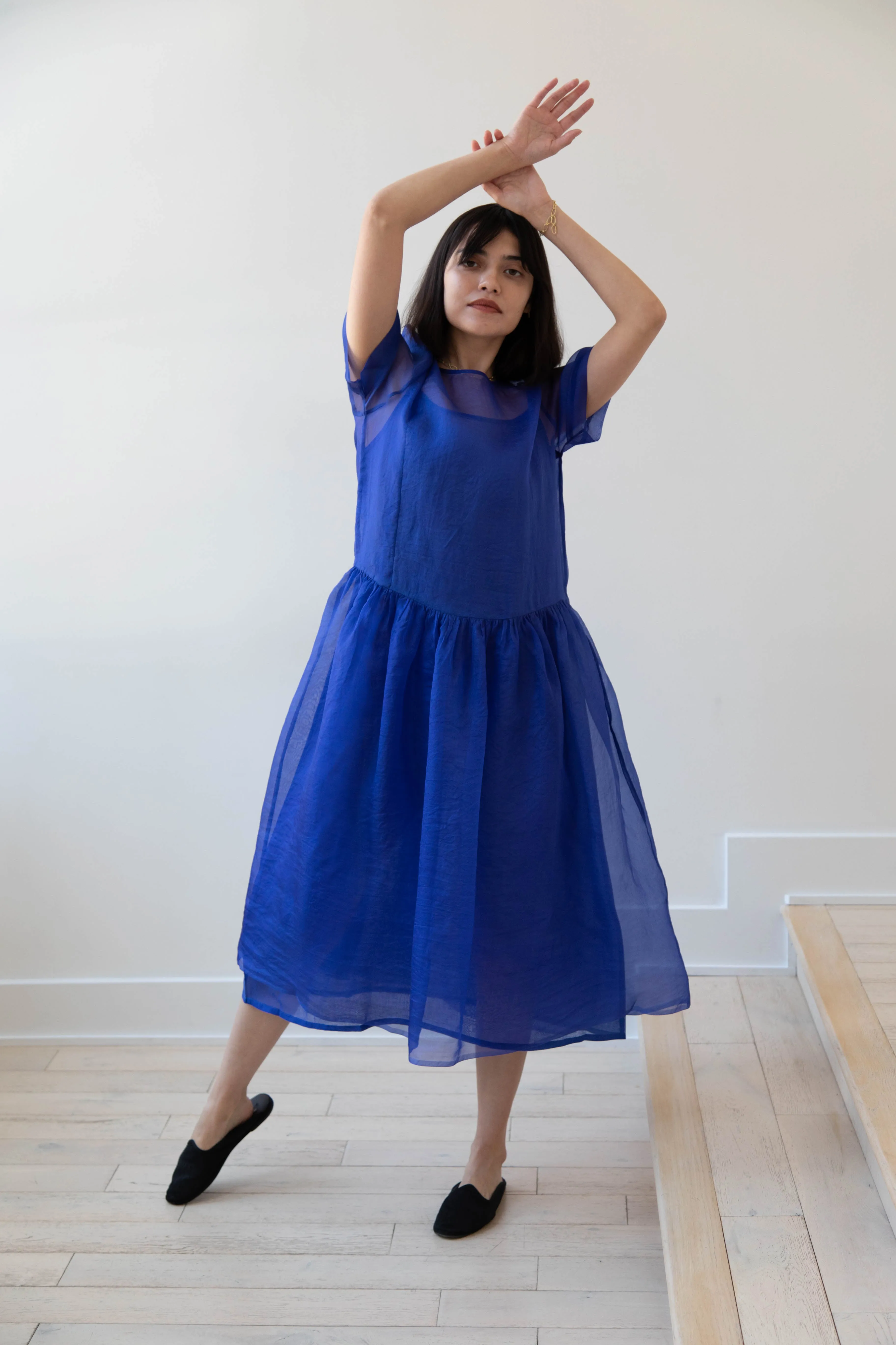 RB by Runaway Bicycle | Silk Organza Coco Dress in Cobalt