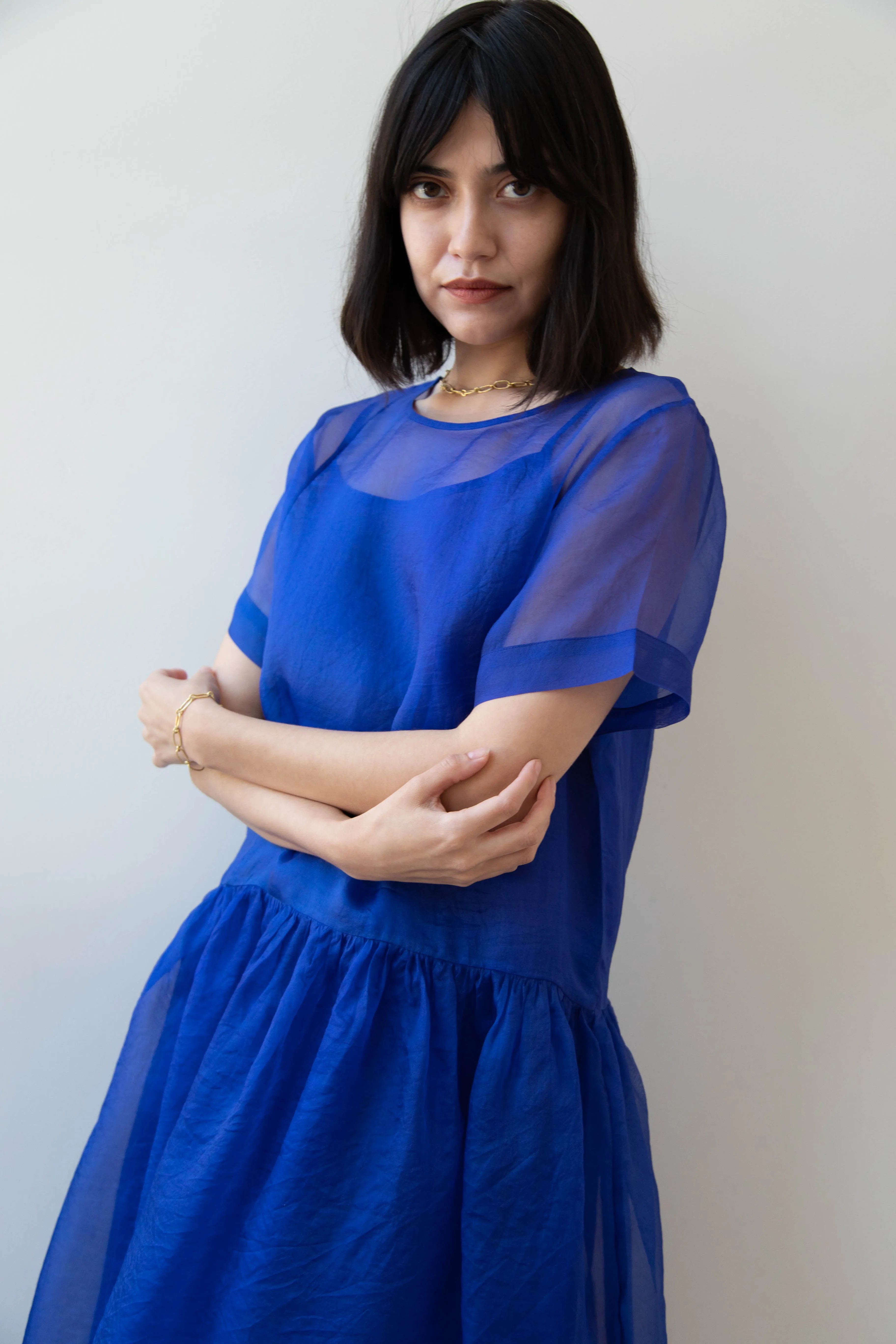 RB by Runaway Bicycle | Silk Organza Coco Dress in Cobalt