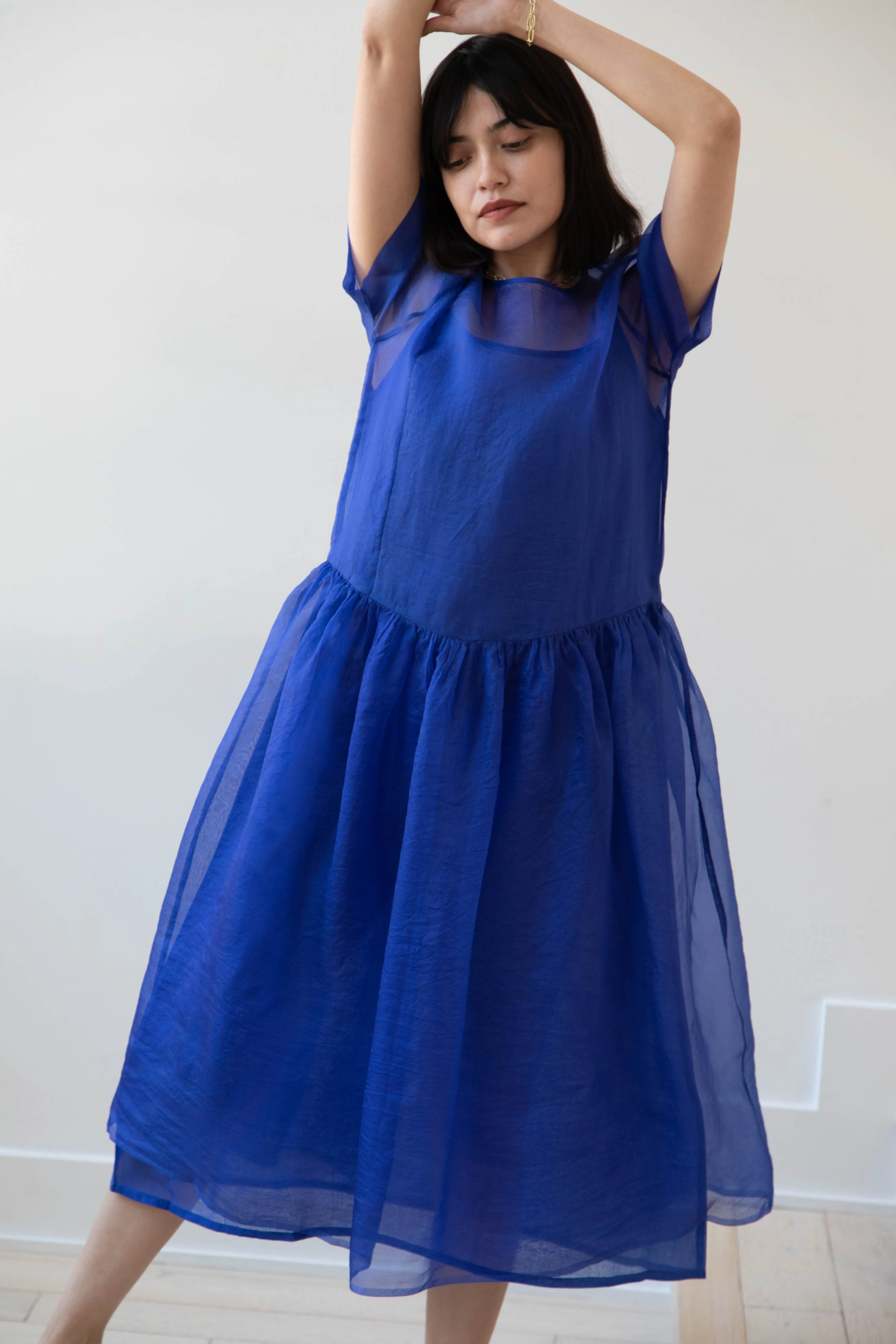 RB by Runaway Bicycle | Silk Organza Coco Dress in Cobalt