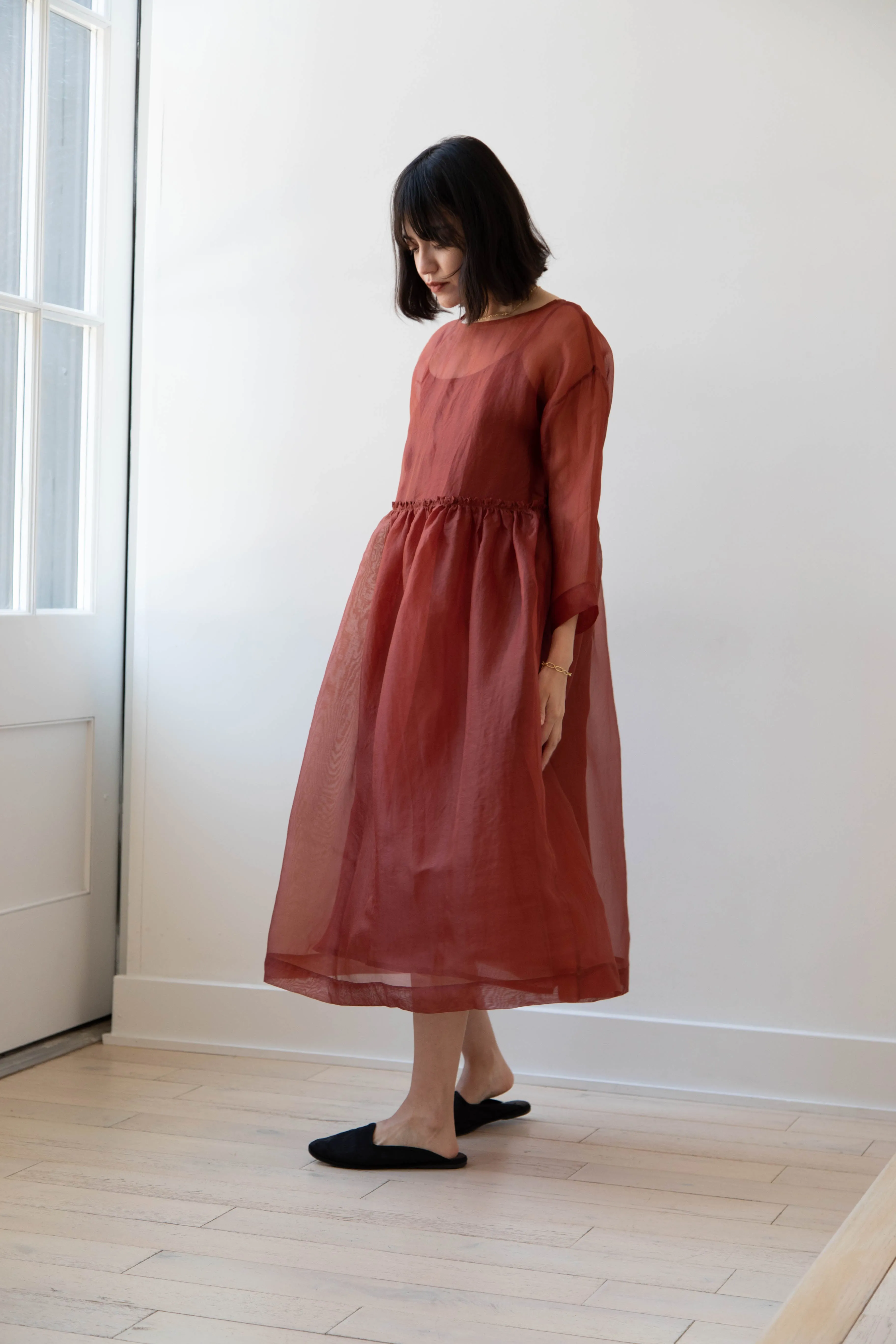 RB by Runaway Bicycle | Silk Organza Val Dress in Dark Copper