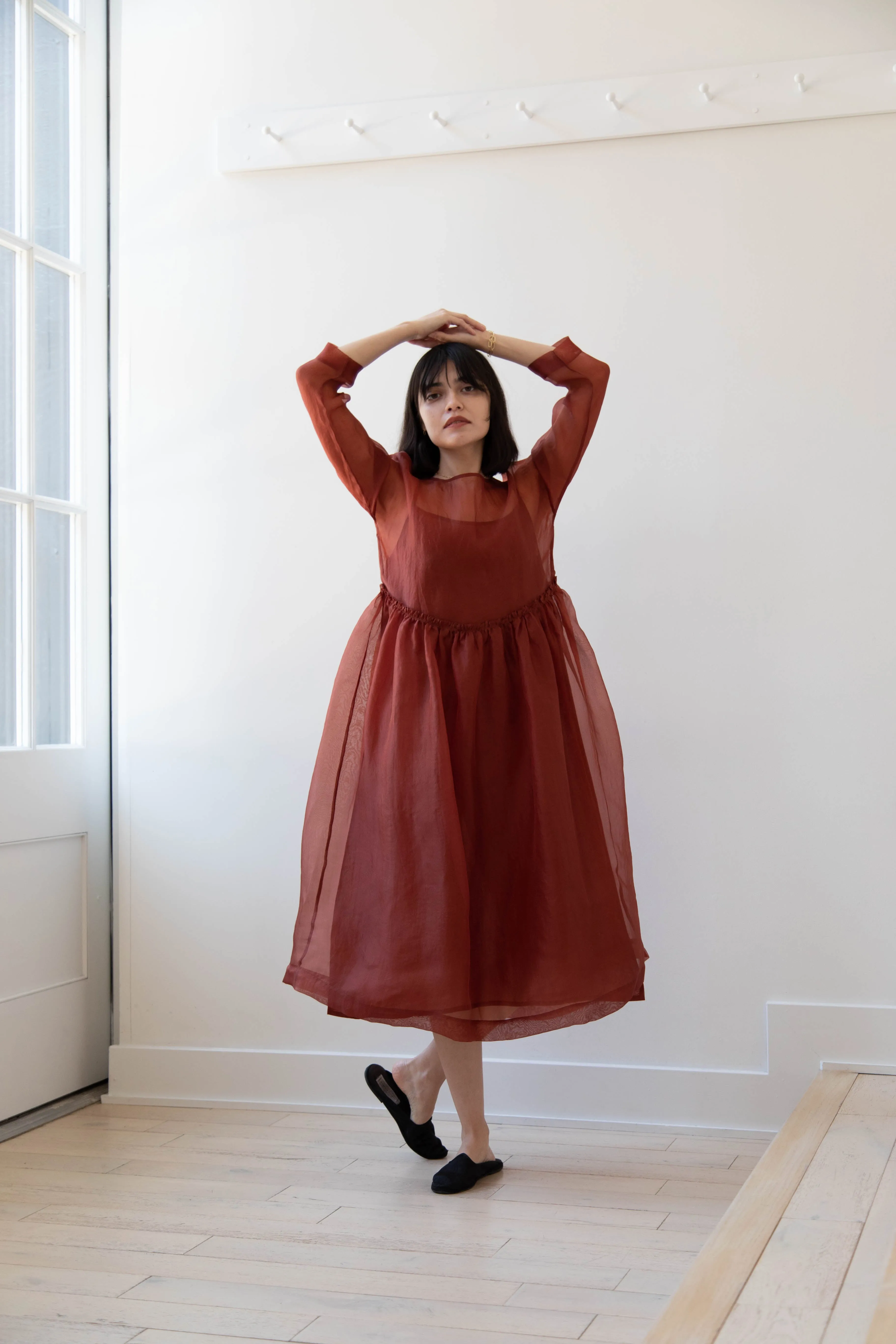 RB by Runaway Bicycle | Silk Organza Val Dress in Dark Copper