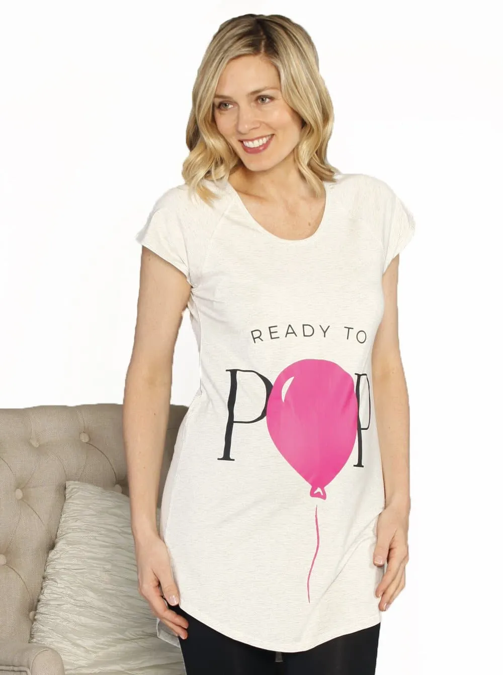 Ready To POP Slogan Night Dress