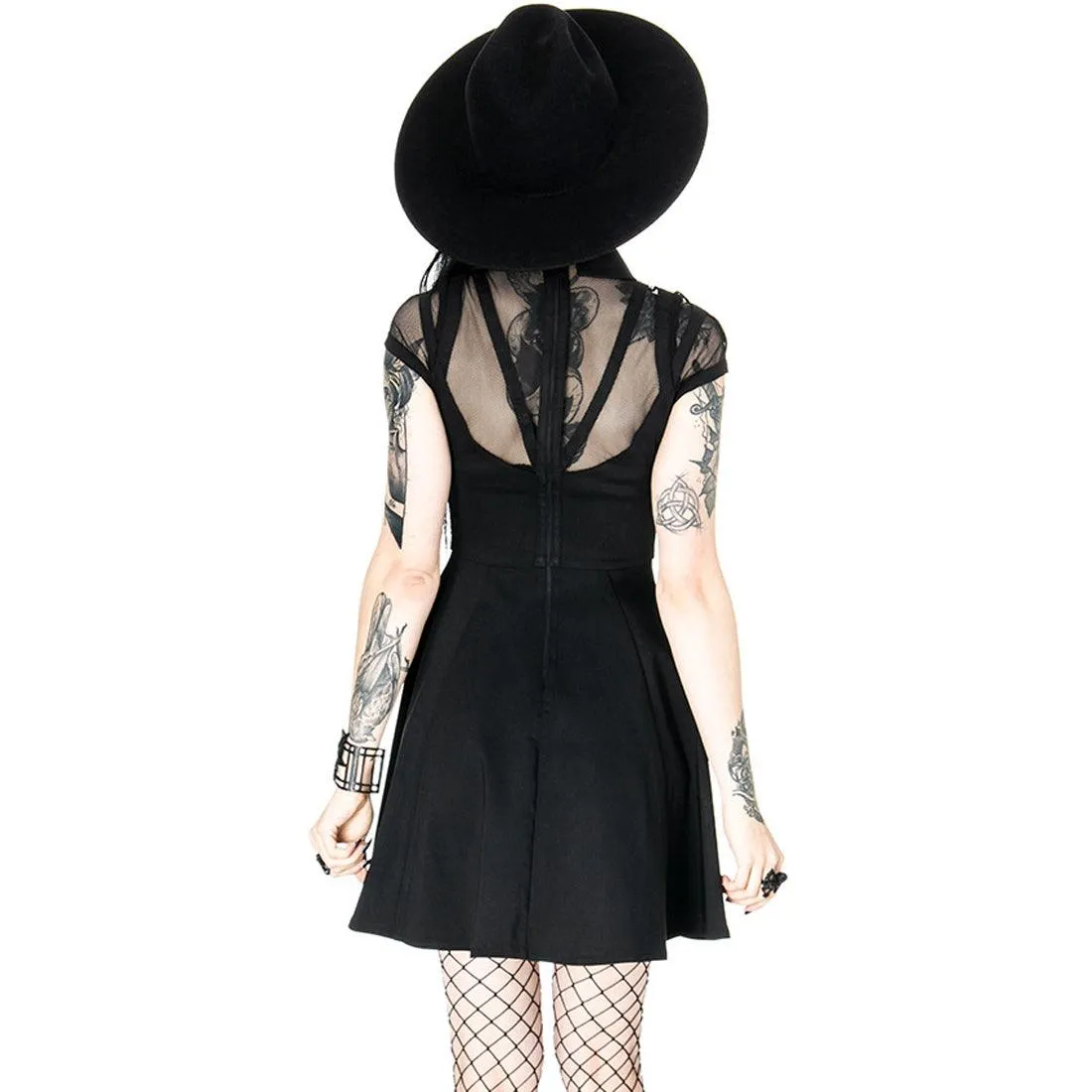 Restyle - WEDNESDAY DRESS - with big, black collar