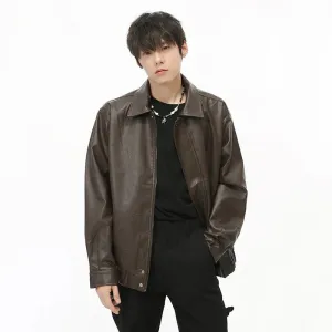 Retro Style PU Leather Jacket
