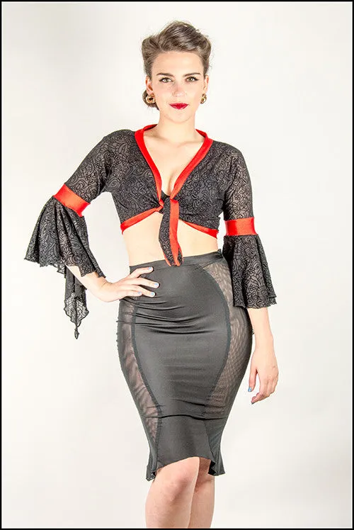 Rosa Floral Tie Shrug
