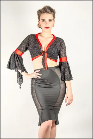 Rosa Floral Tie Shrug