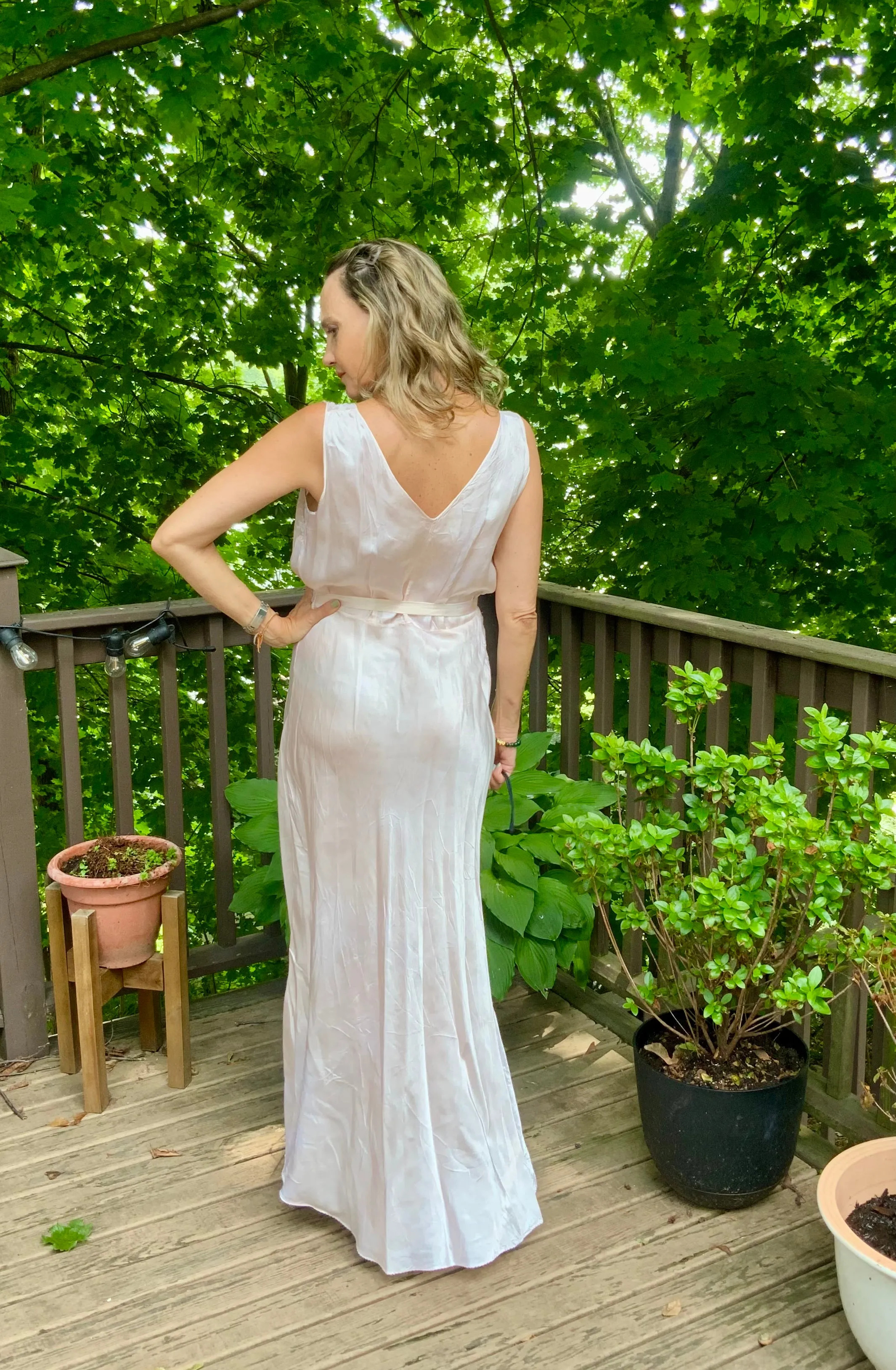 Satin Nightgown Light Pink - 40s
