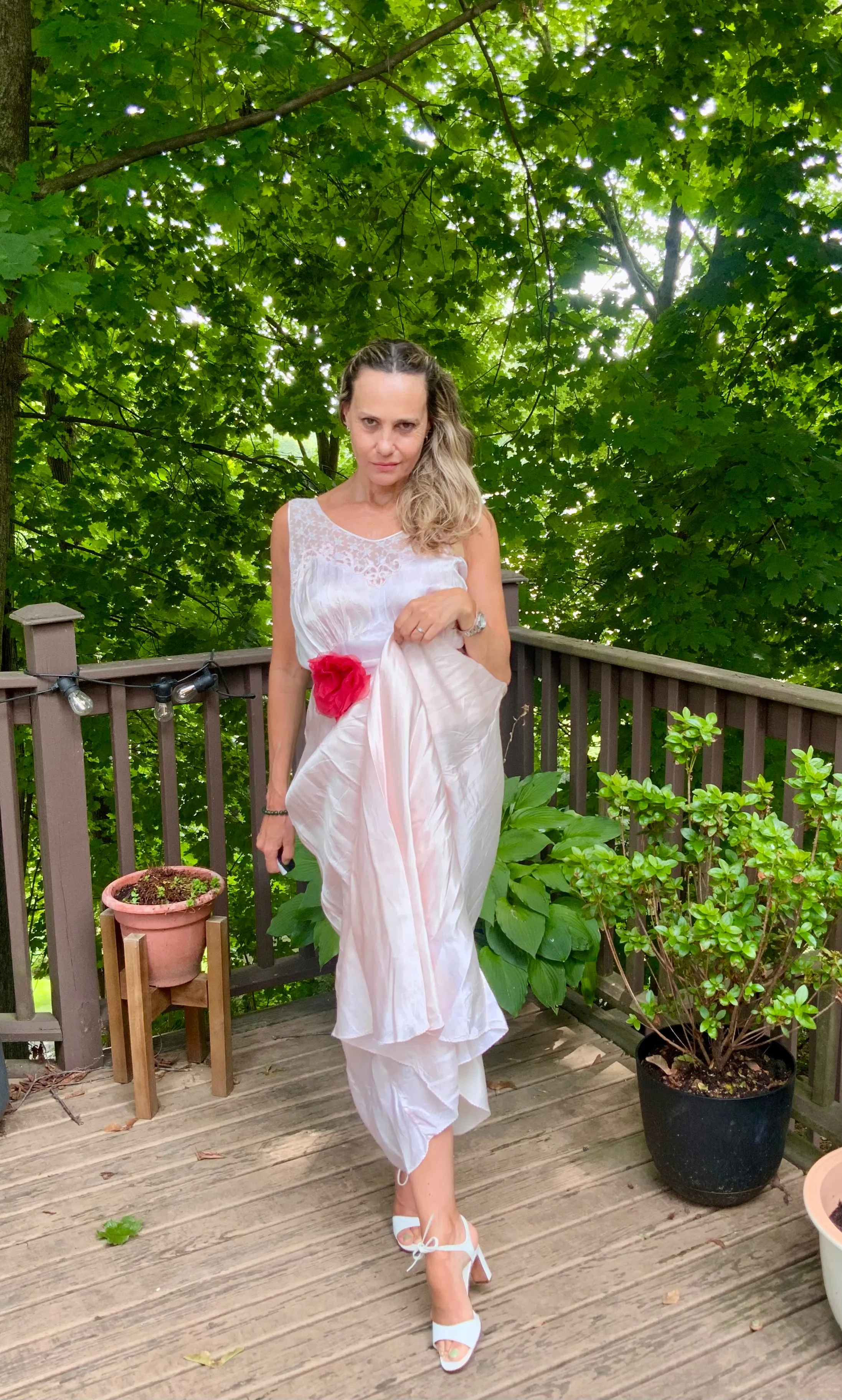 Satin Nightgown Light Pink - 40s
