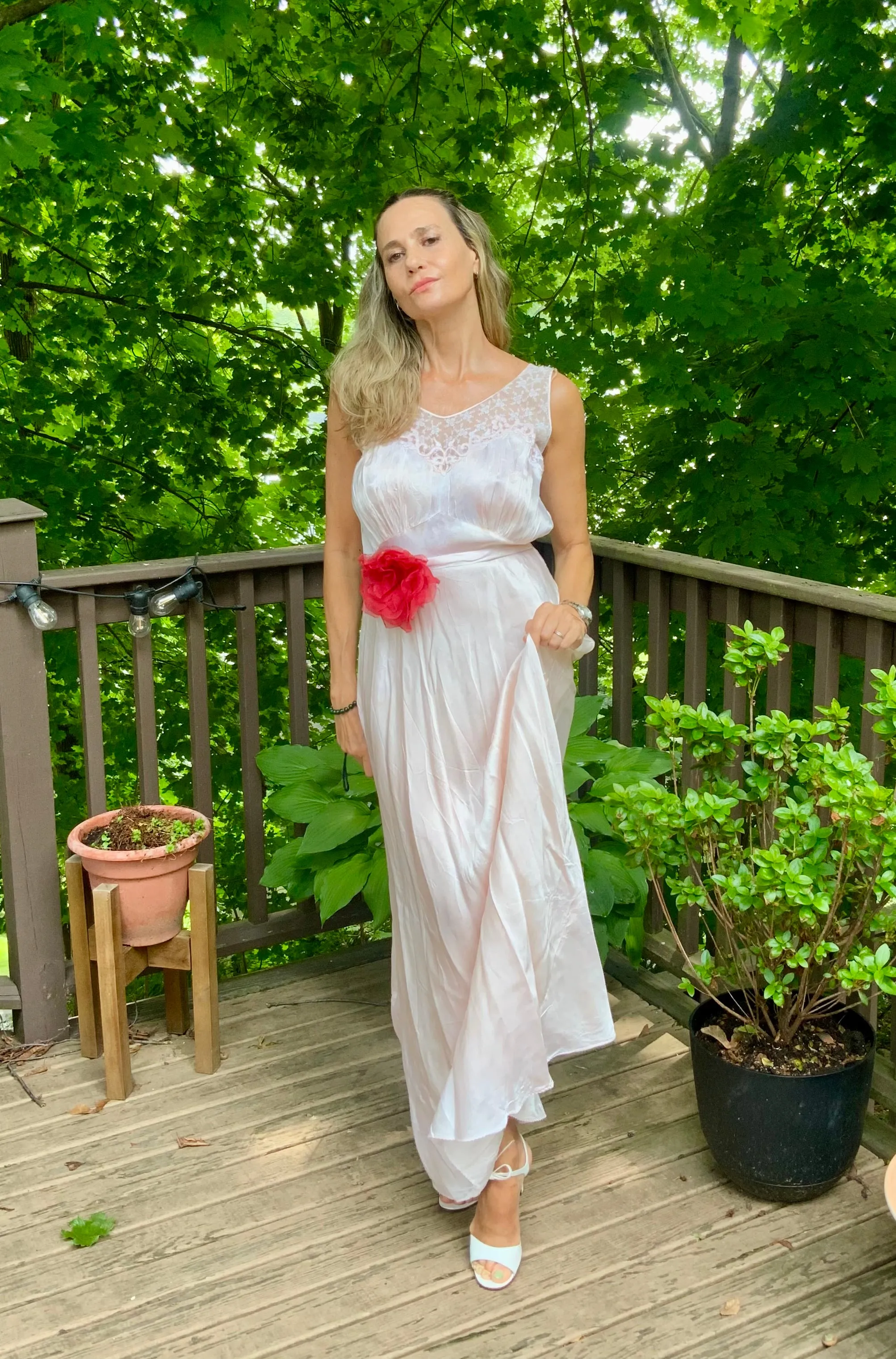 Satin Nightgown Light Pink - 40s