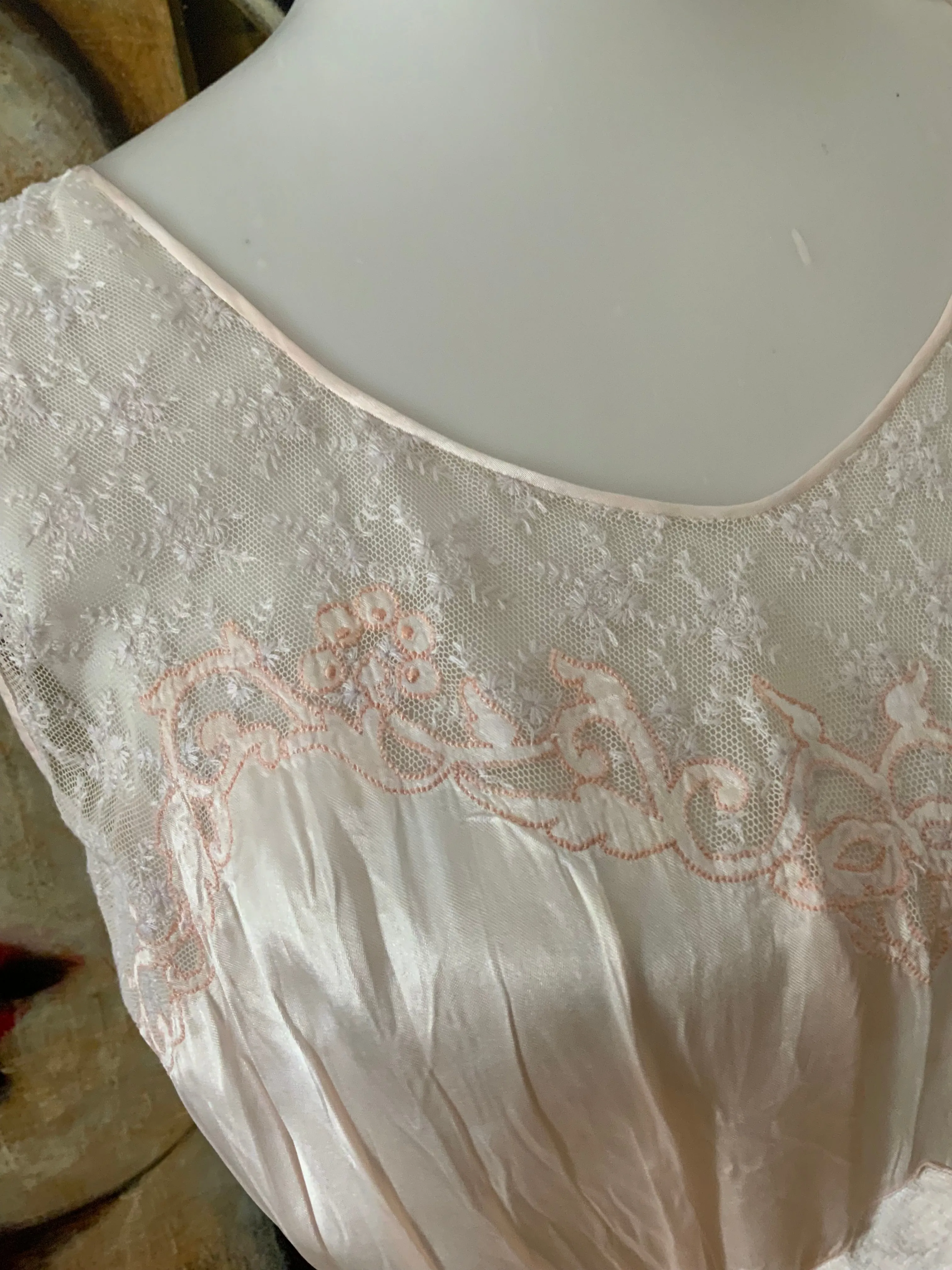 Satin Nightgown Light Pink - 40s