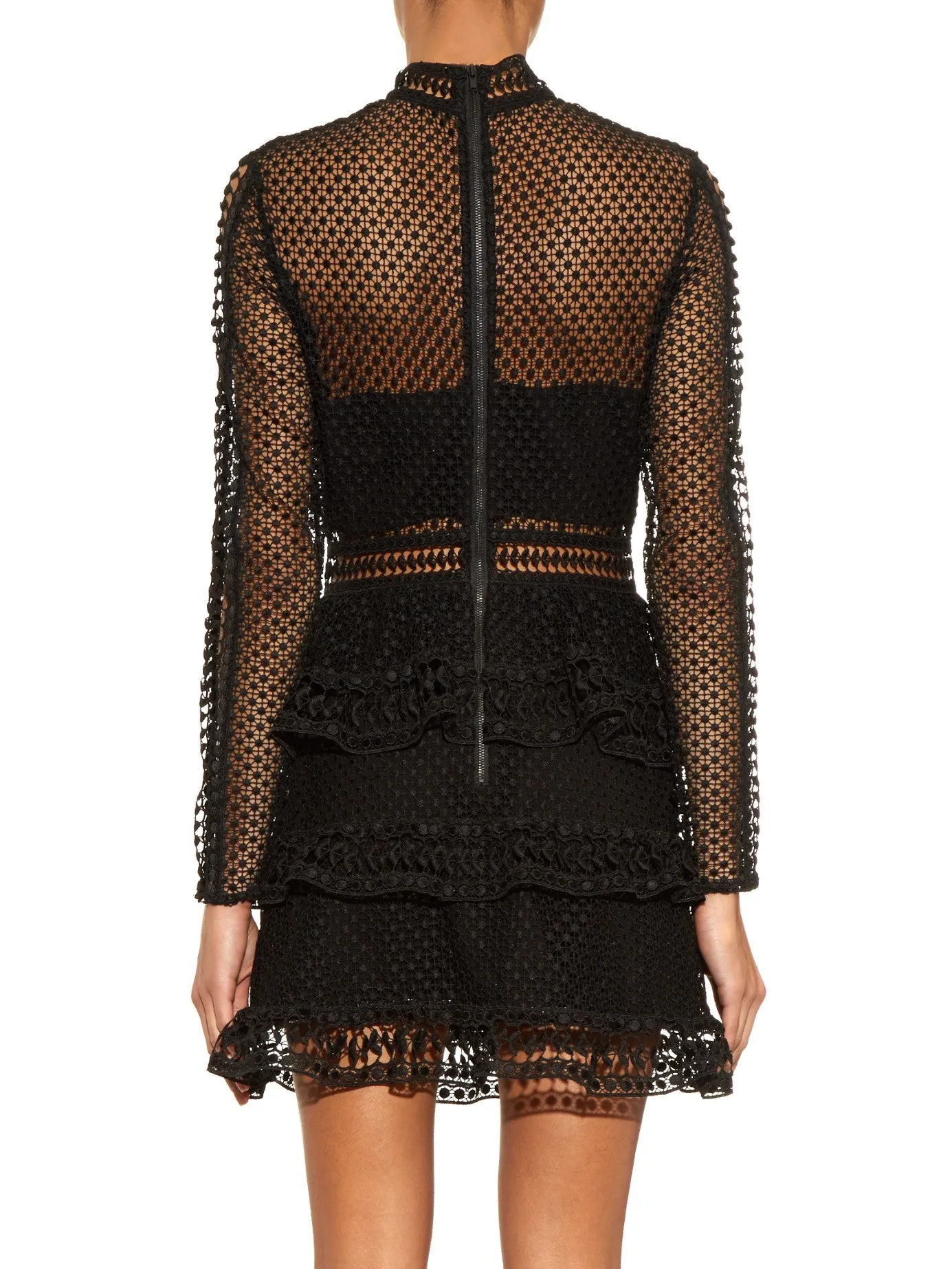 Self Portrait High Neck Panel Dress