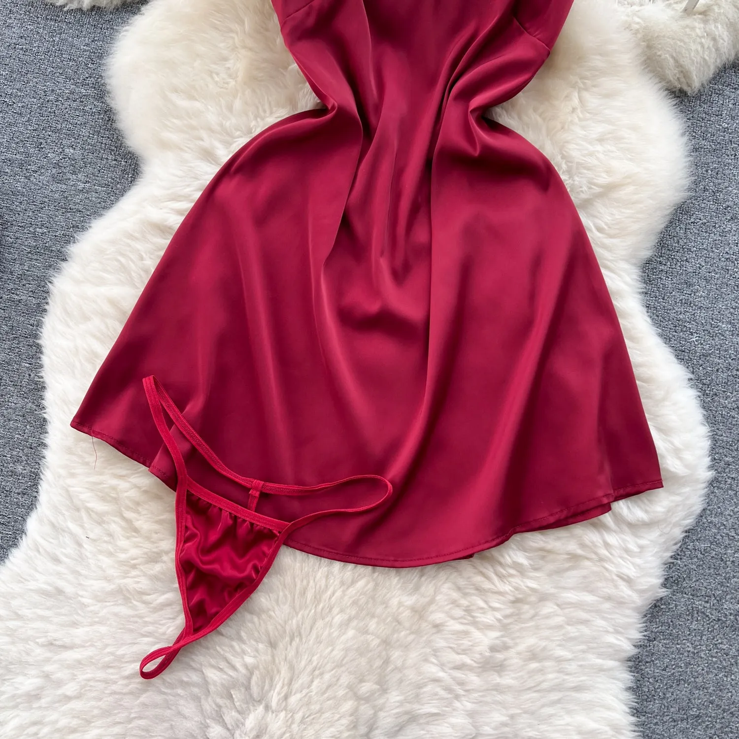 Sexy Backless Satin Slip Dress