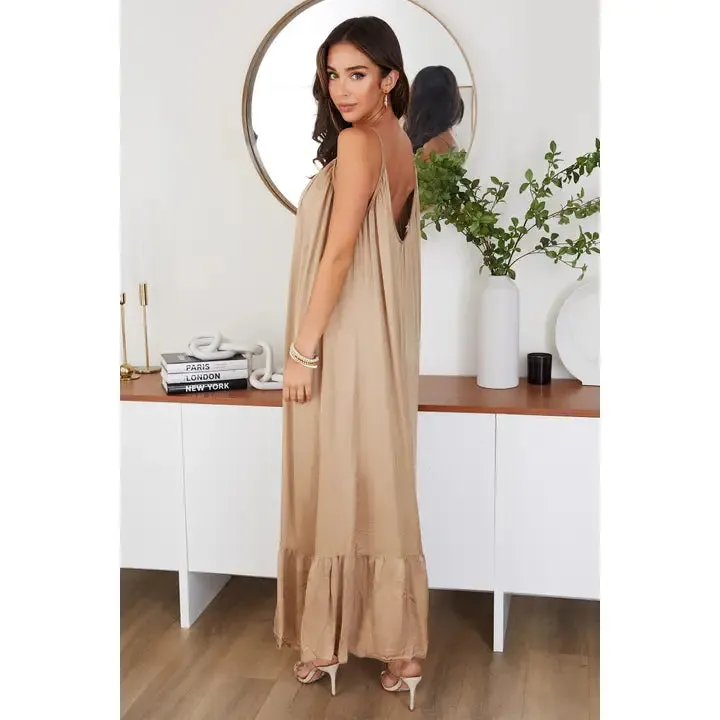 SILKY SLIP MAXI DRESS