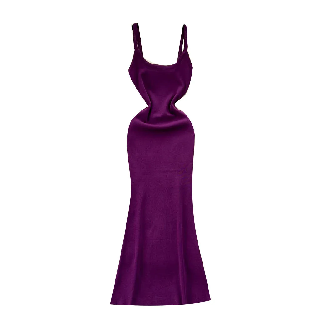 Simple Design Slim Knitted Dress