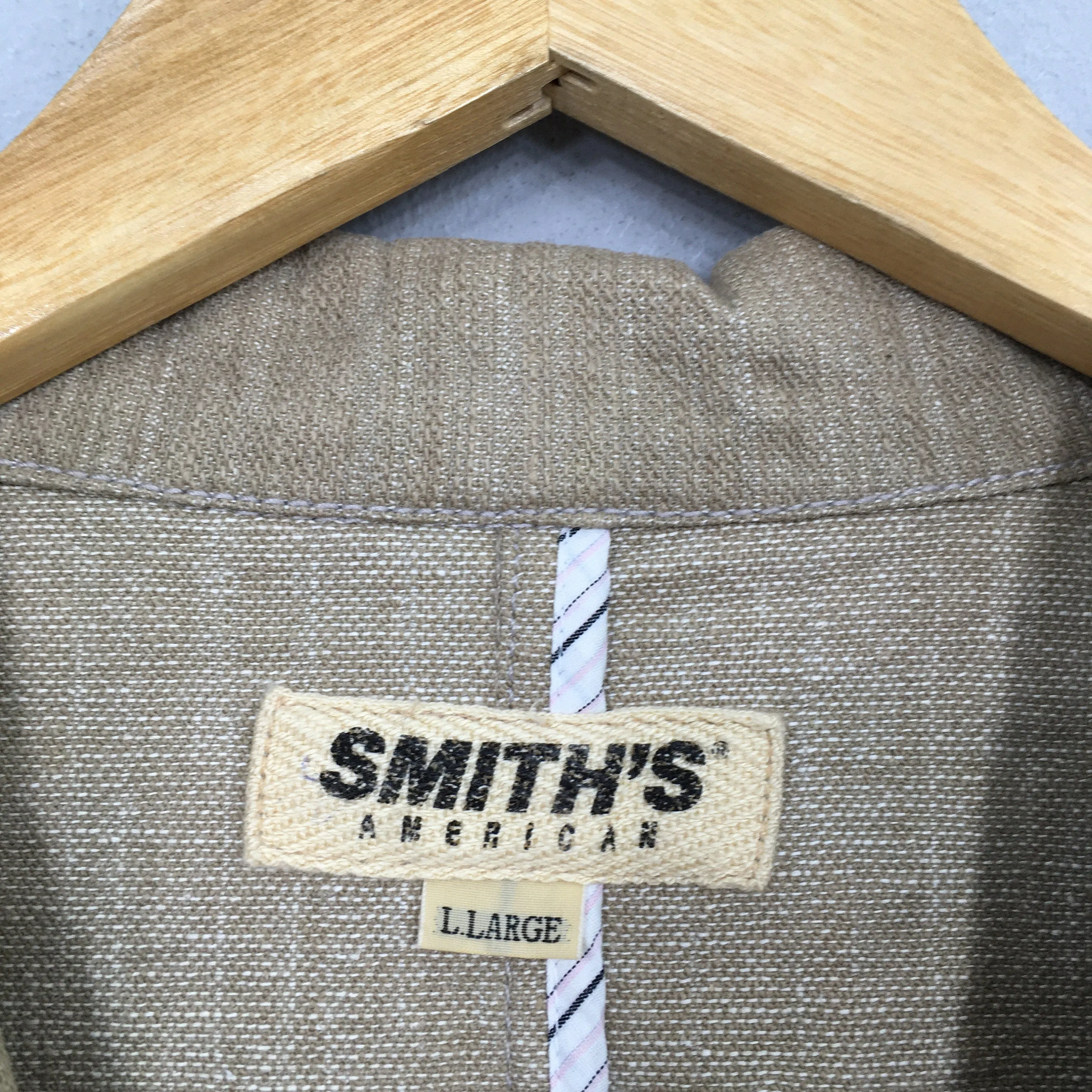 Smiths American Denim Workers Brown Jacket Labor Large