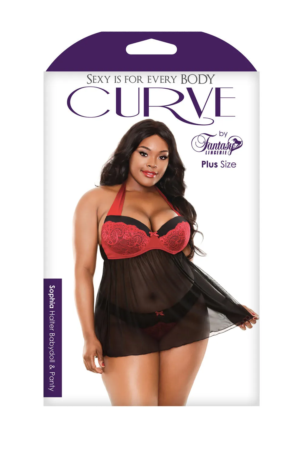 Sophia Halter Babydoll & Panty - 1x2x