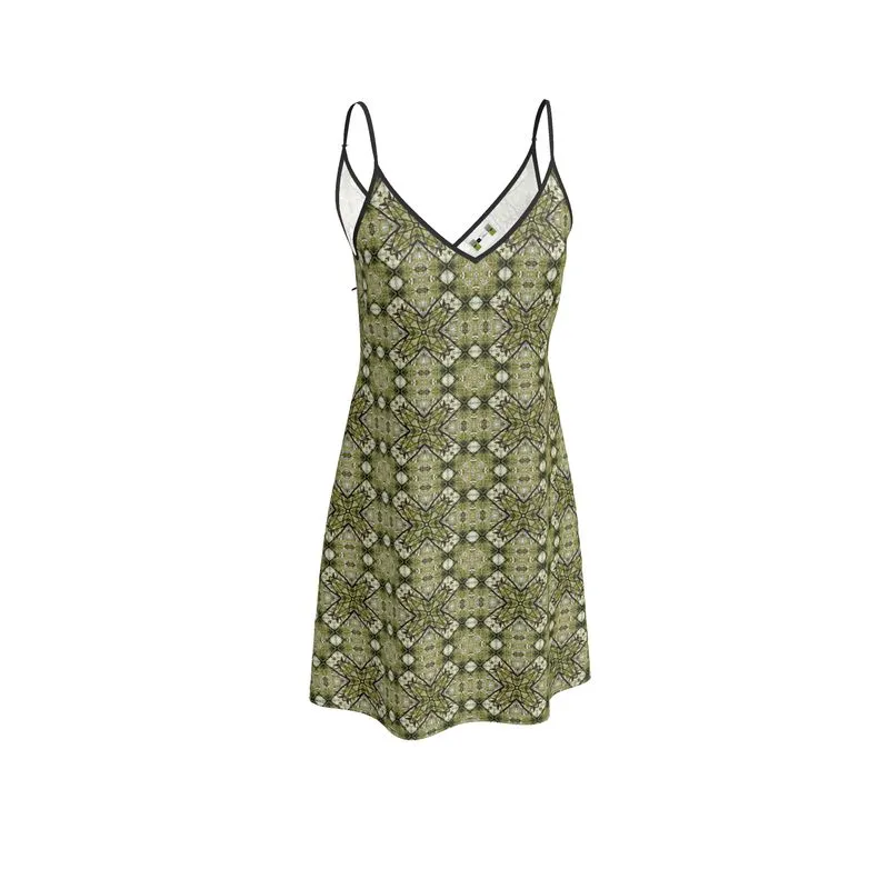 Spring Pine Diamond Slip Dress