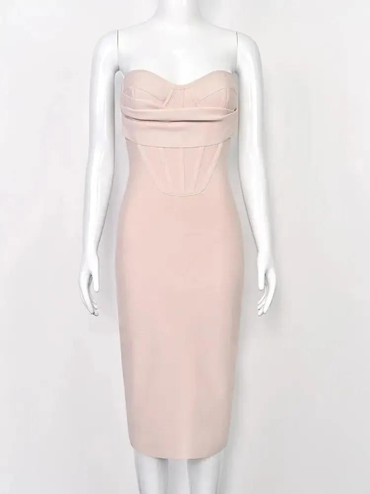 Strapless bodycon Bandage Dress