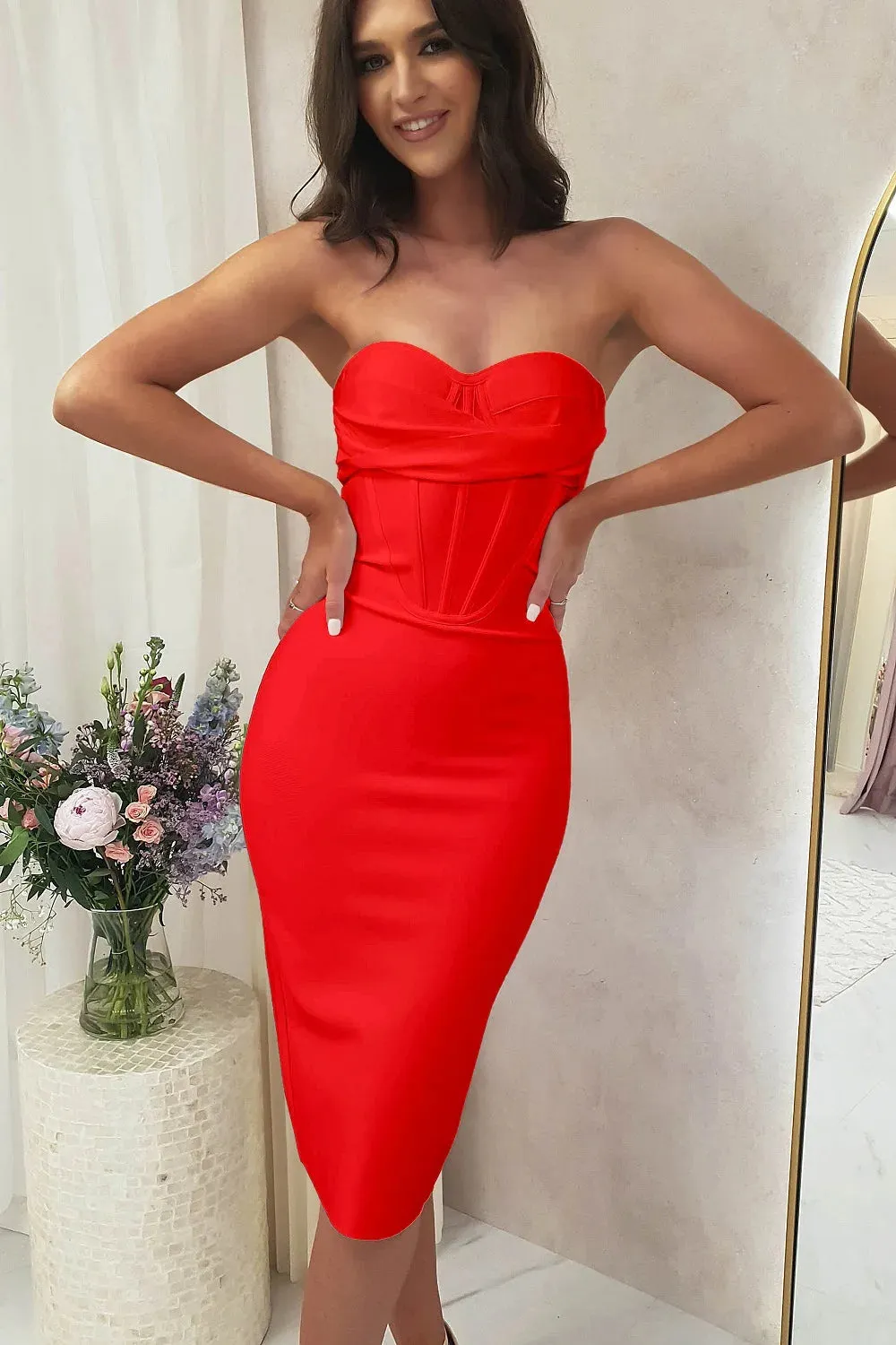 Strapless bodycon Bandage Dress
