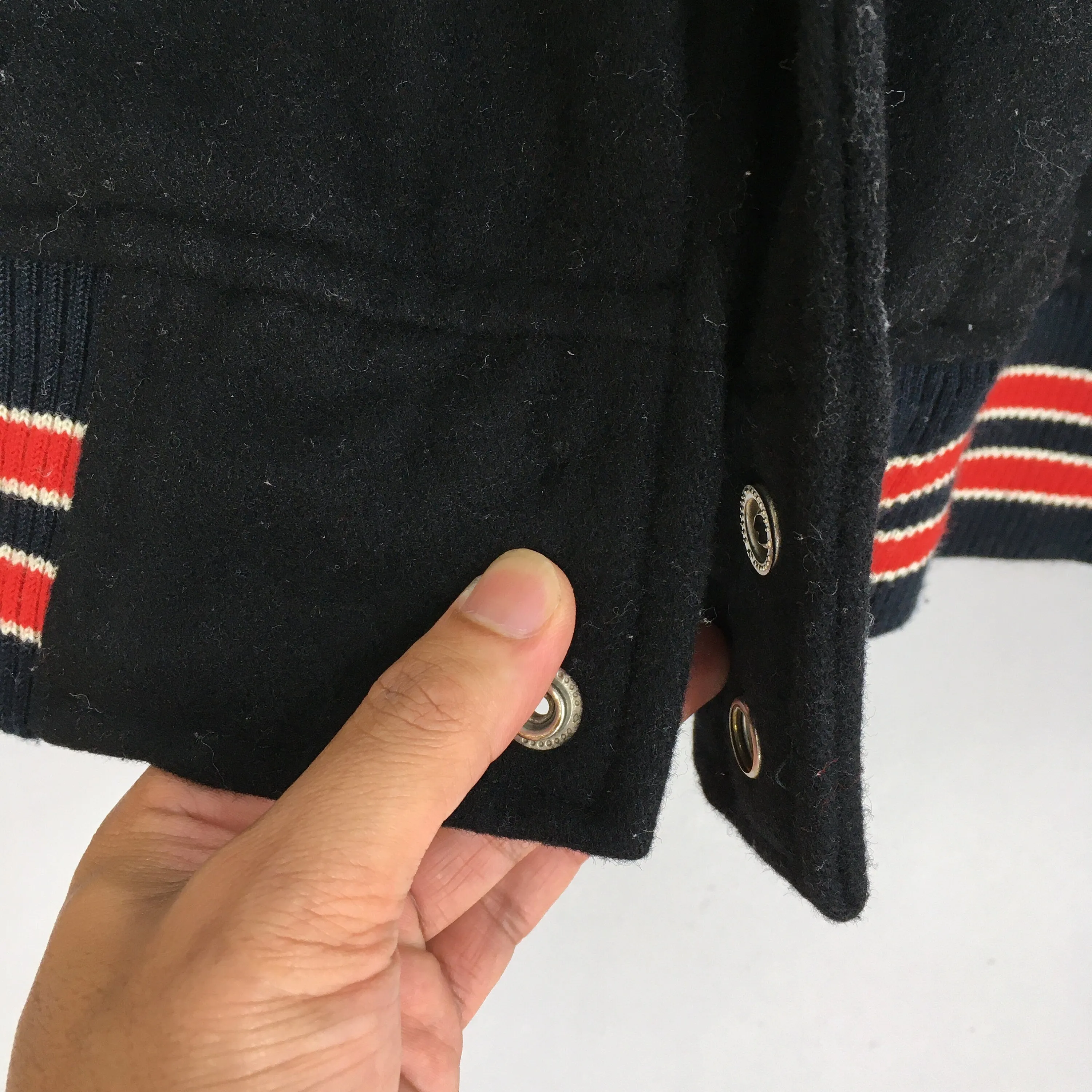 Superdry Japan Varsity Wool Leather Jacket Large