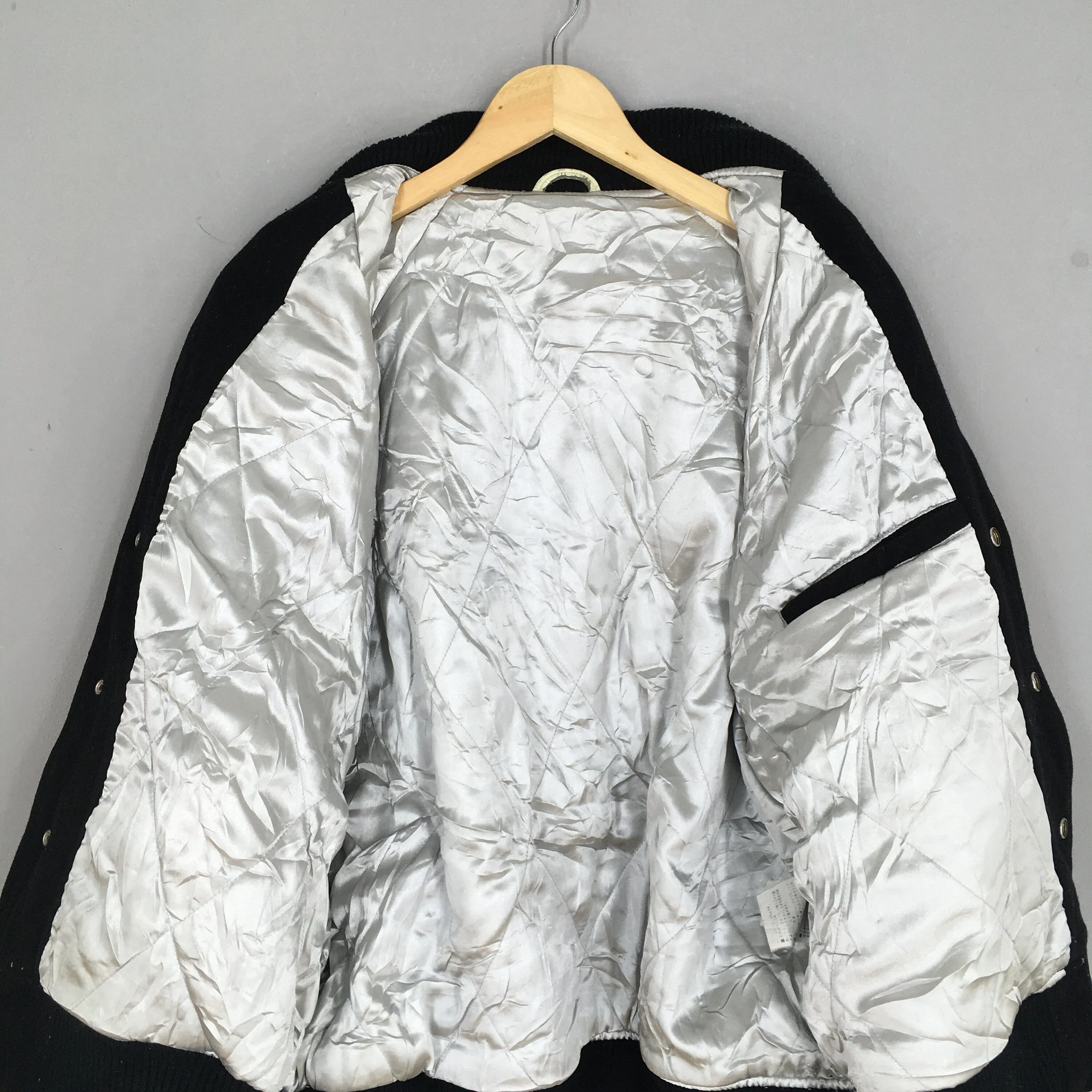 Superdry Japan Varsity Wool Leather Jacket Large