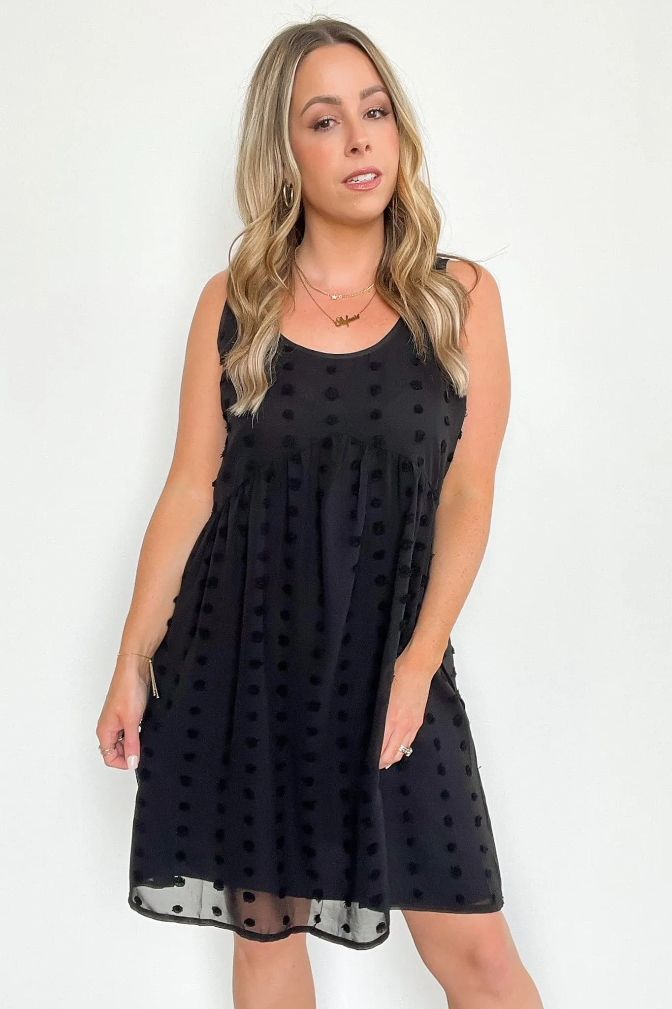 Sweet Impressions Swiss Dot Babydoll Dress - FINAL SALE