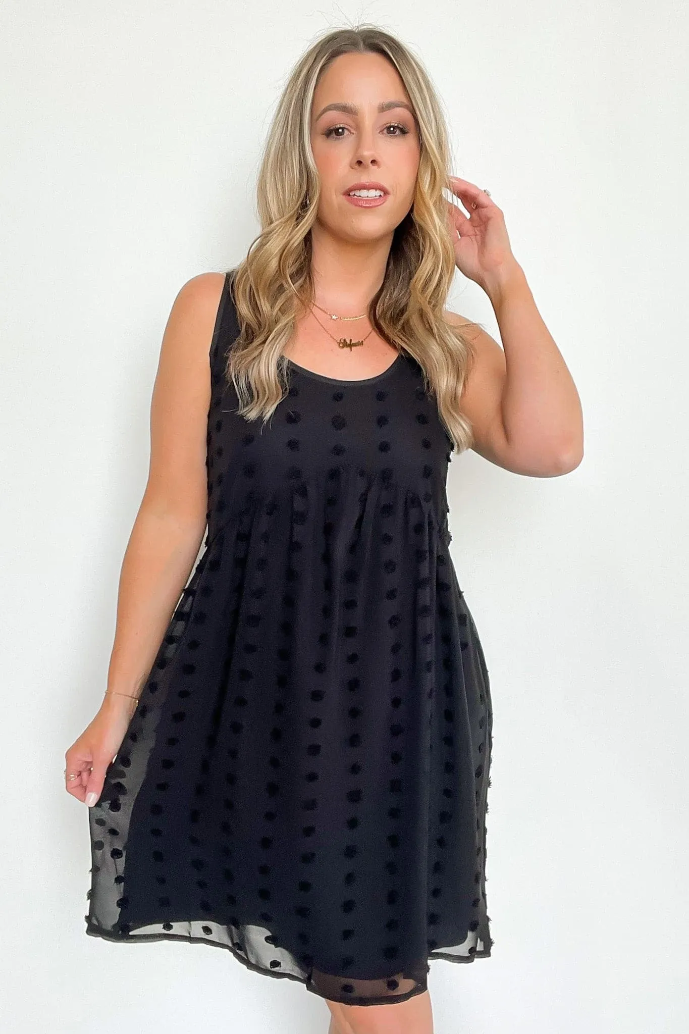 Sweet Impressions Swiss Dot Babydoll Dress - FINAL SALE
