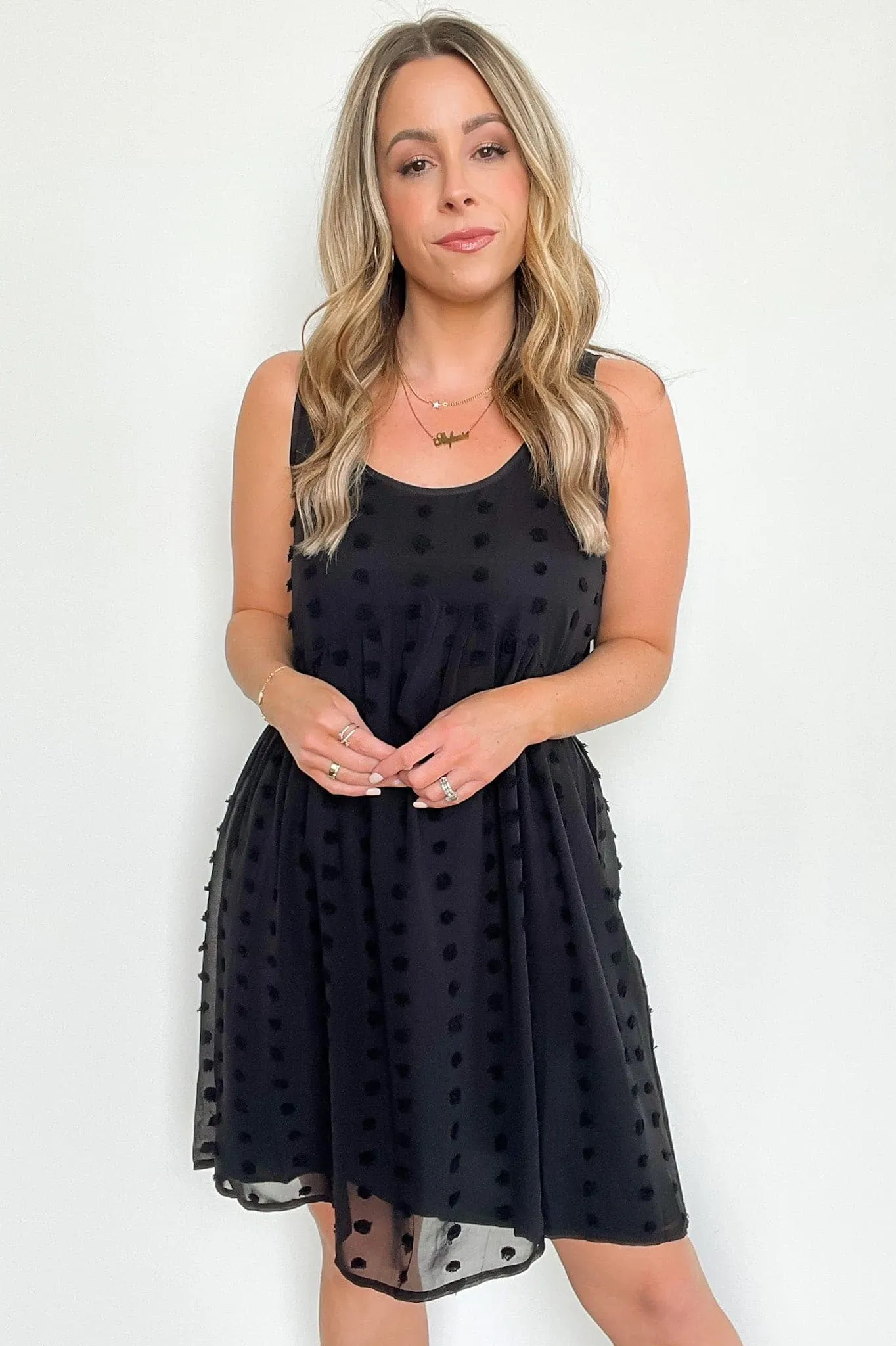 Sweet Impressions Swiss Dot Babydoll Dress - FINAL SALE