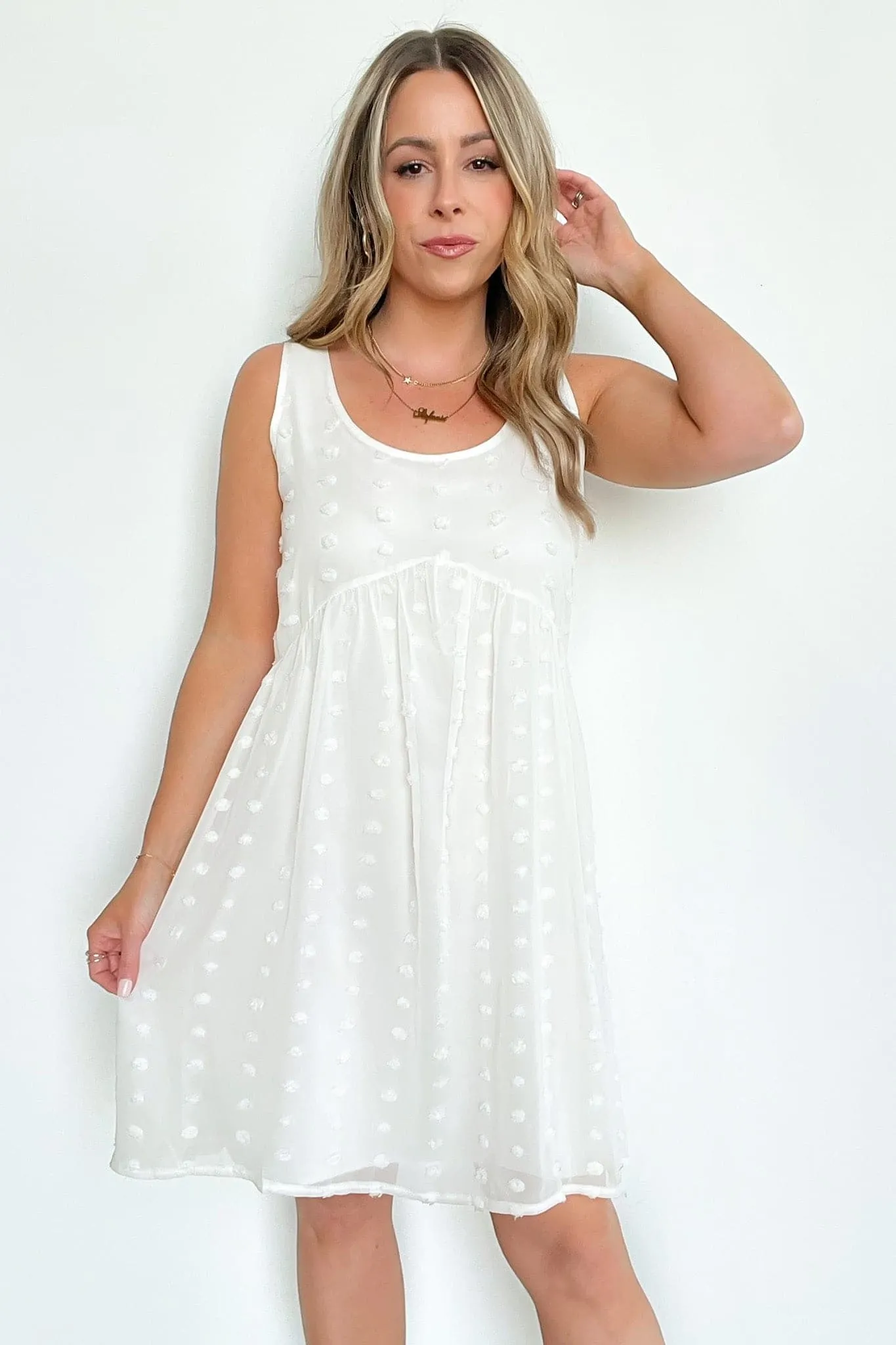 Sweet Impressions Swiss Dot Babydoll Dress - FINAL SALE