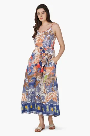 Taste Of Blue Tropics Maxi Dress