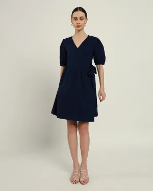 The Inzai Daisy Midnight Blue Linen Dress