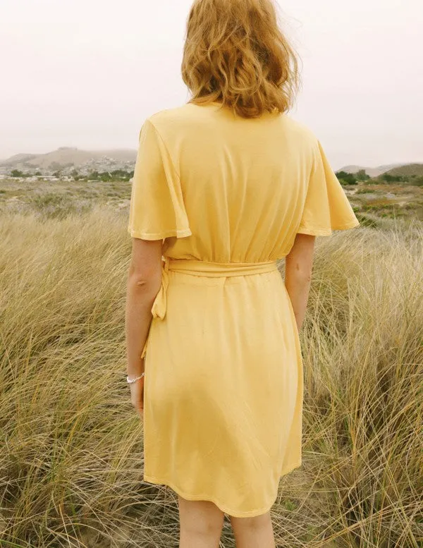 The Wrap Dress Yellow