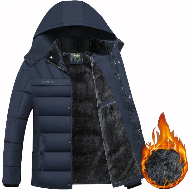 Tommy™ blauwe winddichte waterdichte comfortabele parka winterjas