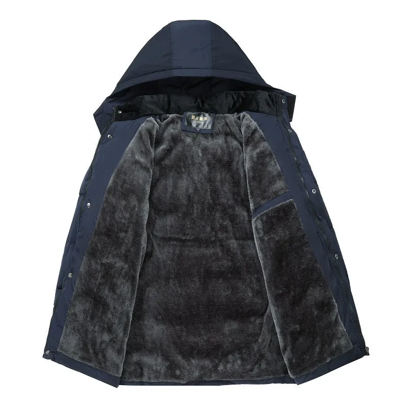 Tommy™ militaire stijl blauw bont met rits Parka winterjas