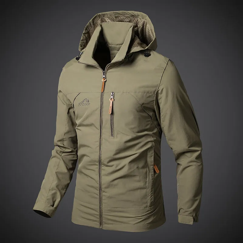 Tommy™ militaire stijl zwarte waterdichte parka winterjas met capuchon