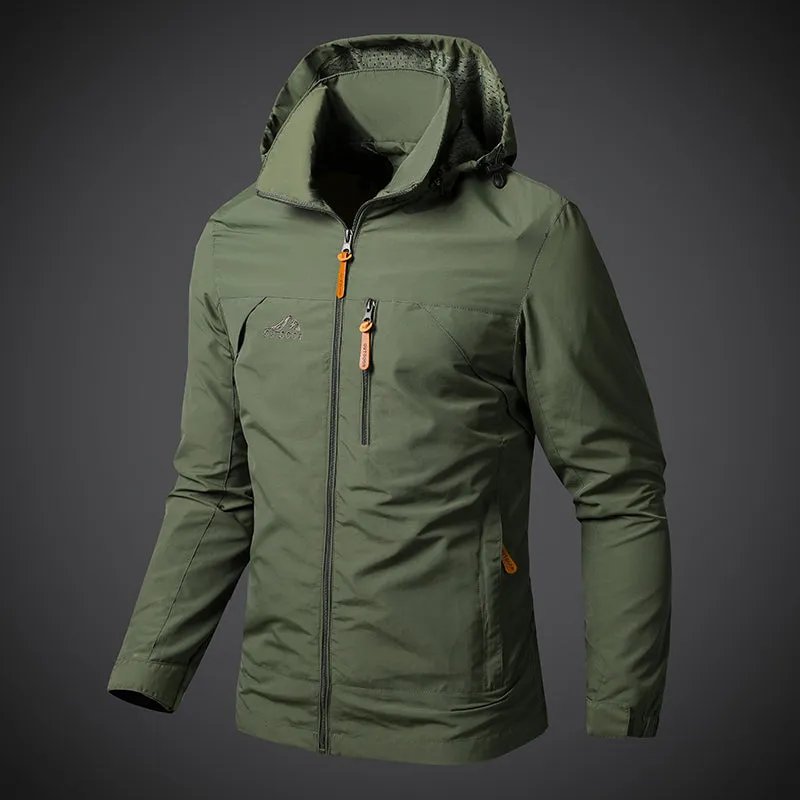 Tommy™ militaire stijl zwarte waterdichte parka winterjas met capuchon