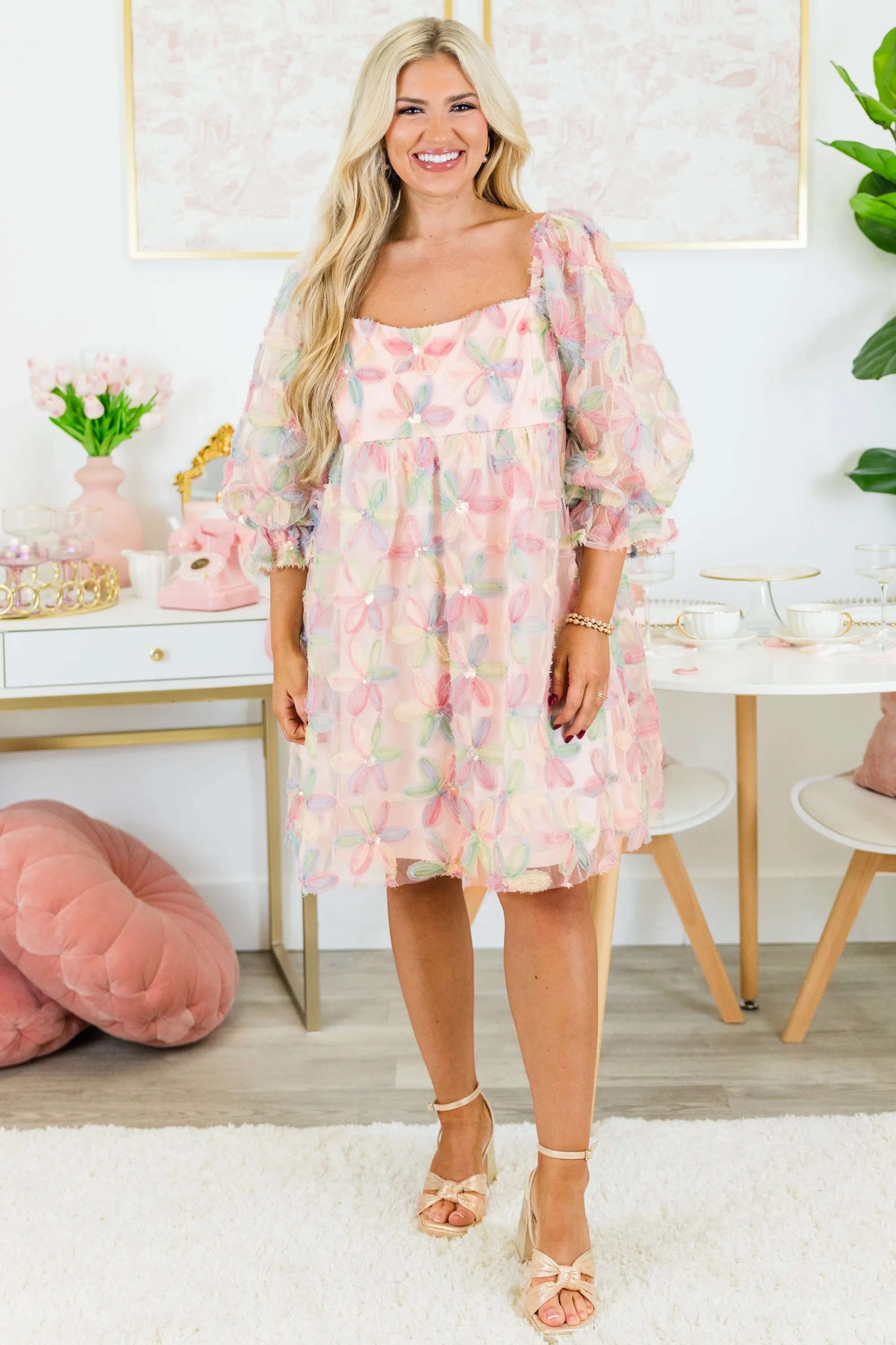Under The Surface Dress, Pink Multi